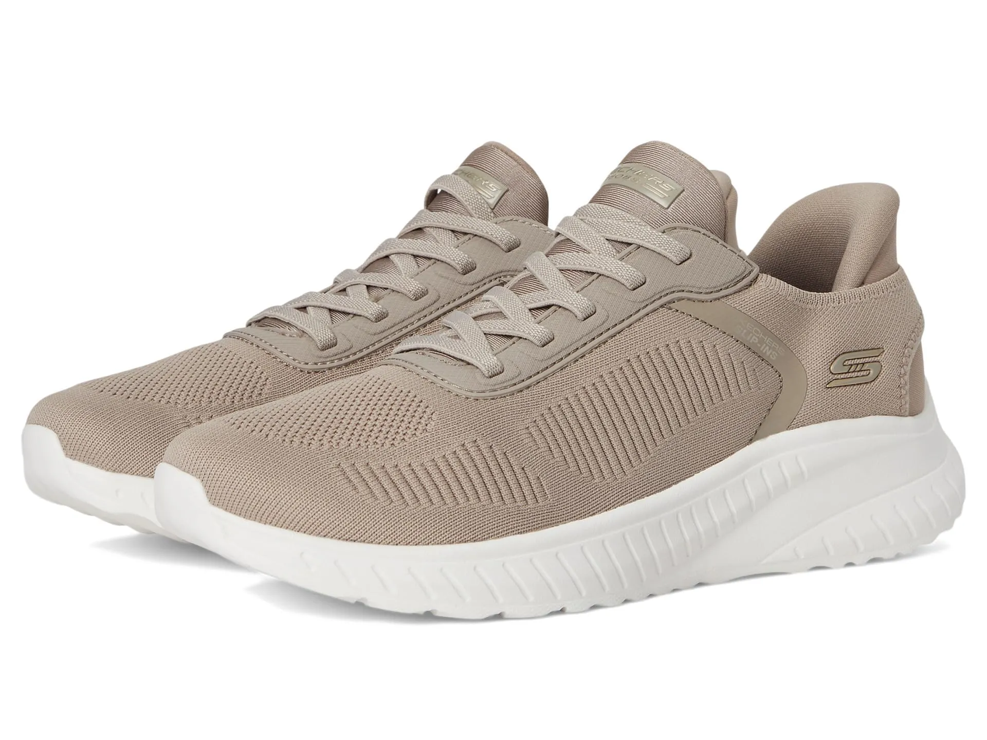 Skechers Bobs Squad Chaos-Current Muse Slip-ins Women's, Taupe, 9 Wide - immagine 2