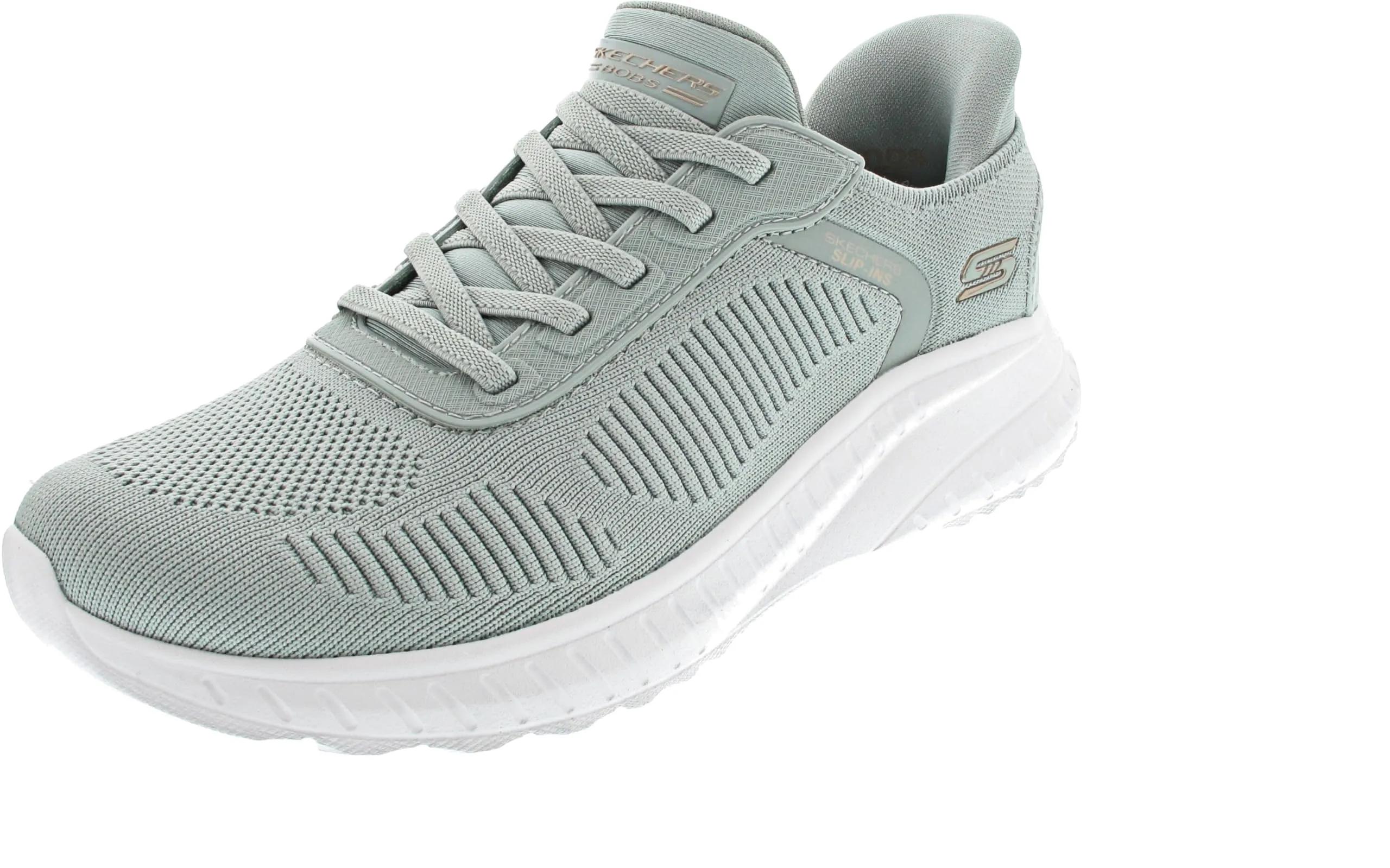 Skechers Women's Bobs Squad Chaos Current Muse Slip-In, Sage Textile, 39 EU - immagine 6