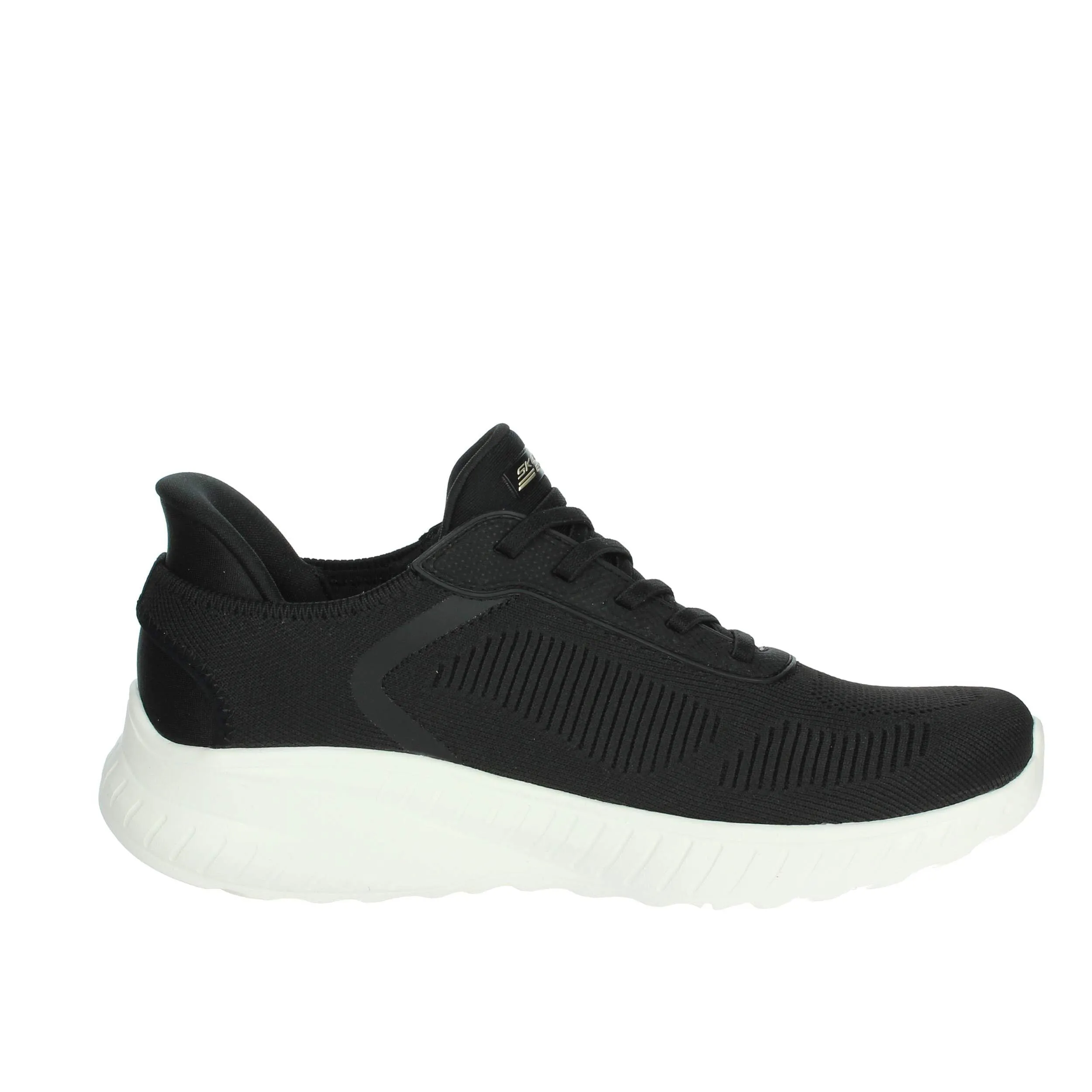 Skechers Women's Bobs Squad Chaos Current Muse Slip-In, Black Textile Trim, 37 EU - immagine 4