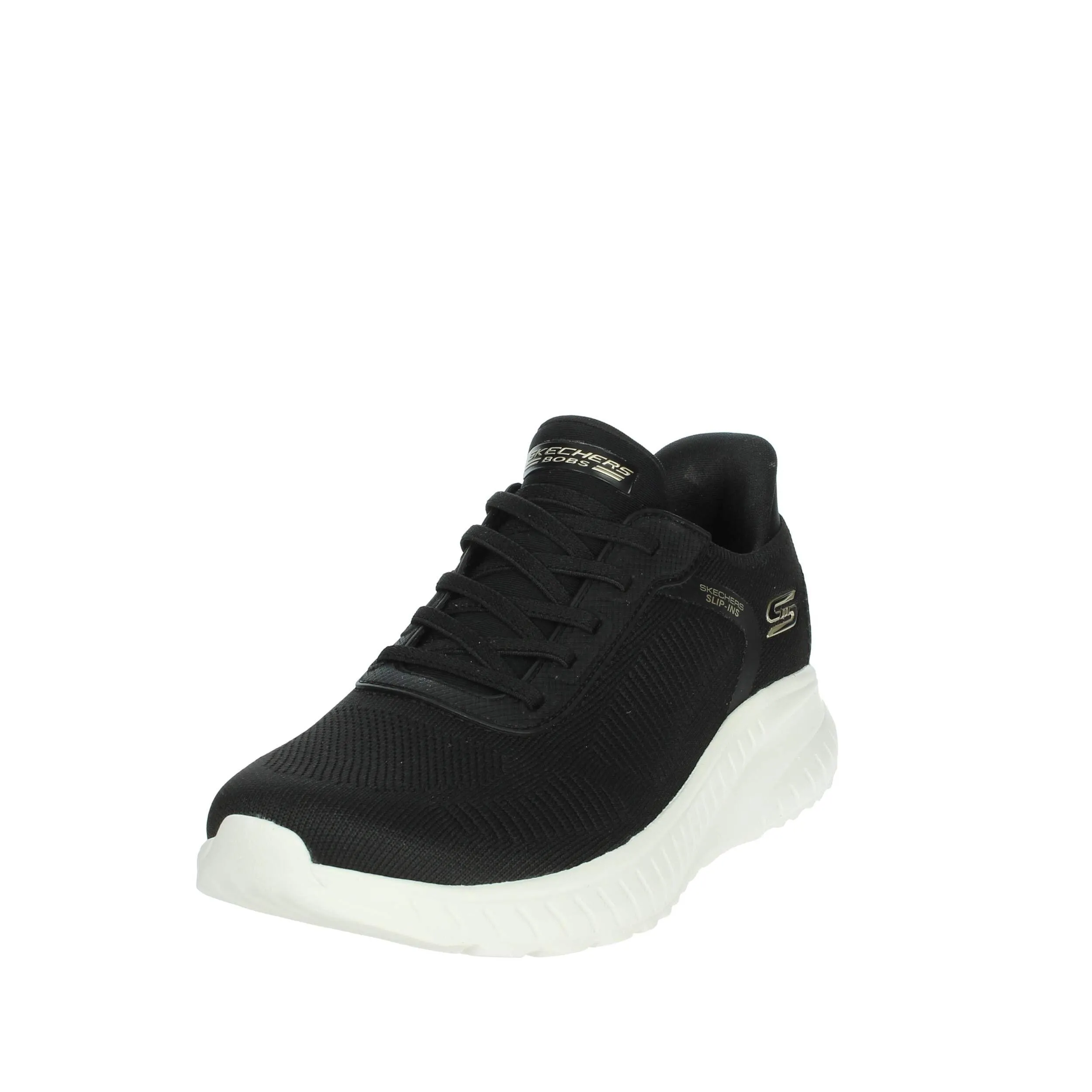 Skechers Women's Bobs Squad Chaos Current Muse Slip-In, Black Textile Trim, 37 EU - immagine 6