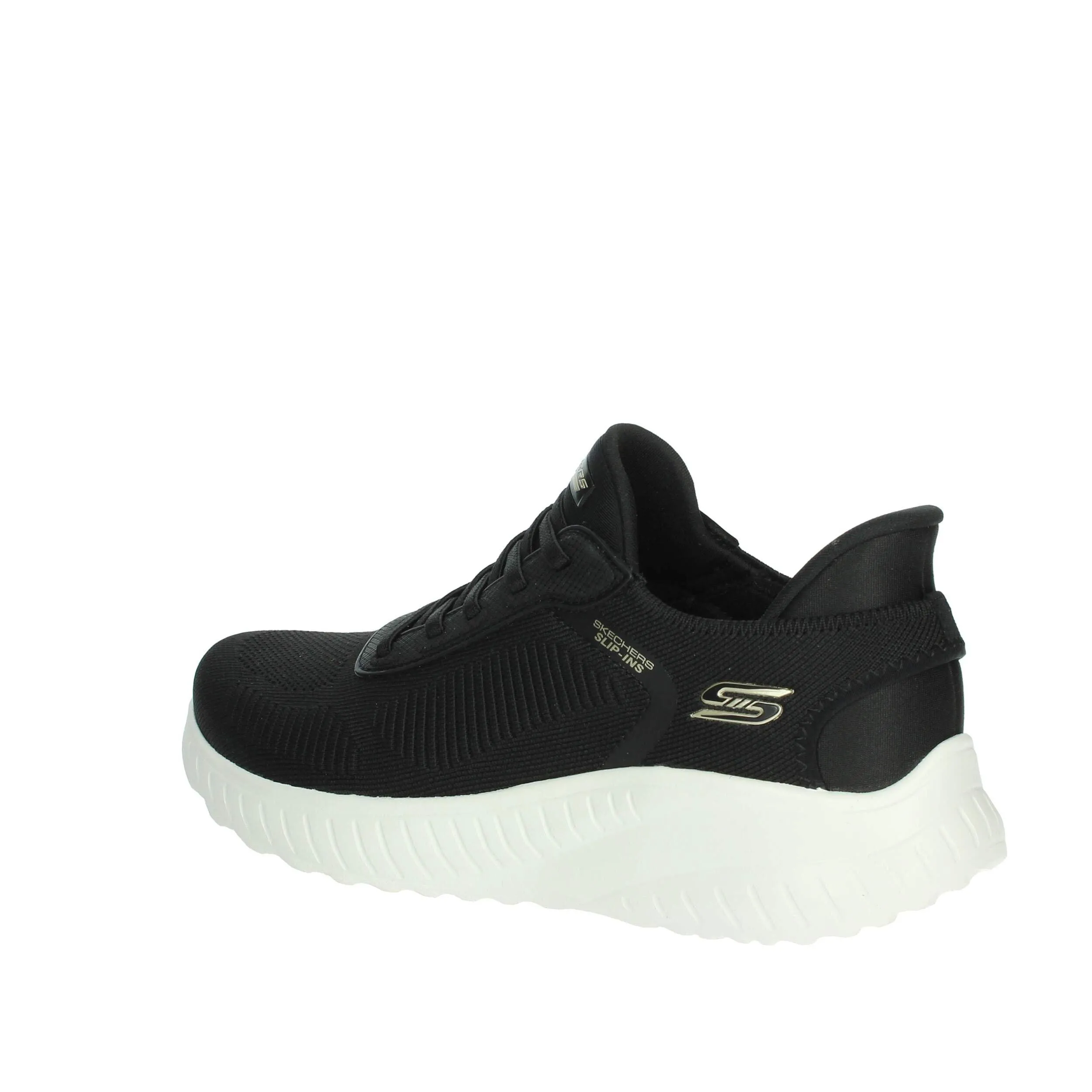 Skechers Women's Bobs Squad Chaos Current Muse Slip-In, Black Textile Trim, 37 EU - immagine 8