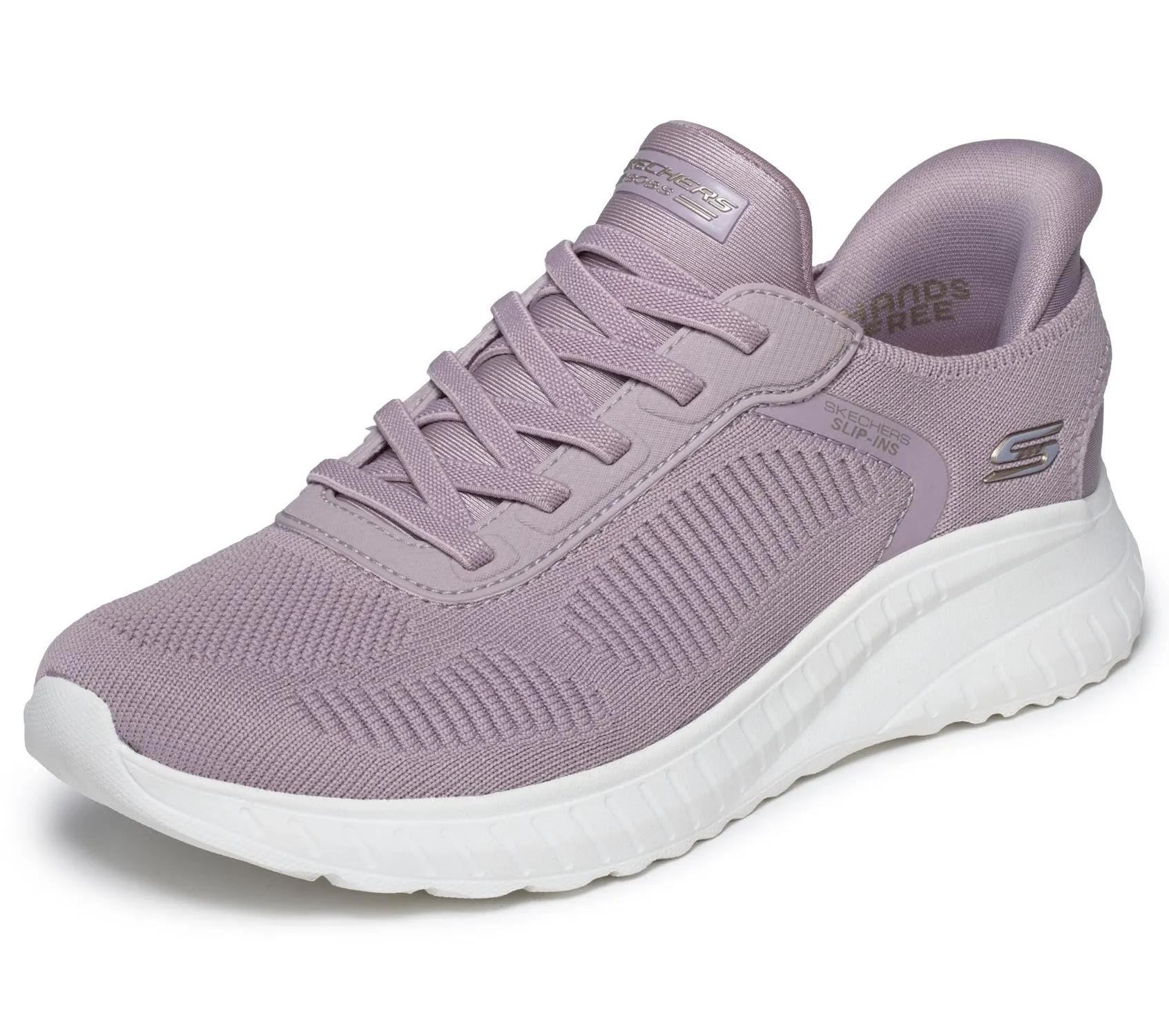 Skechers Bobs Squad Chaos Current Muse Sneaker Donna, Lavender Textile, 39 EU - immagine 3