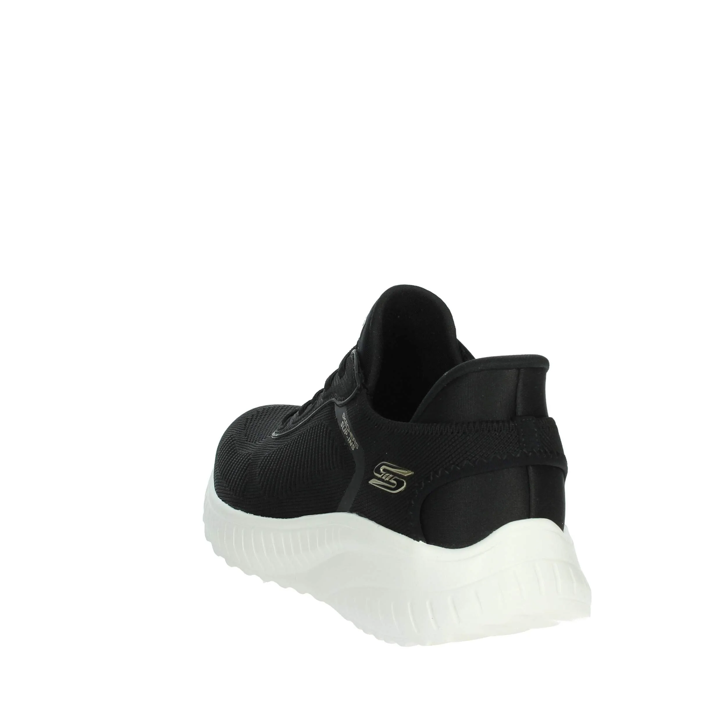 Skechers Women's Bobs Squad Chaos Current Muse Slip-In, Black Textile Trim, 39 EU - immagine 2