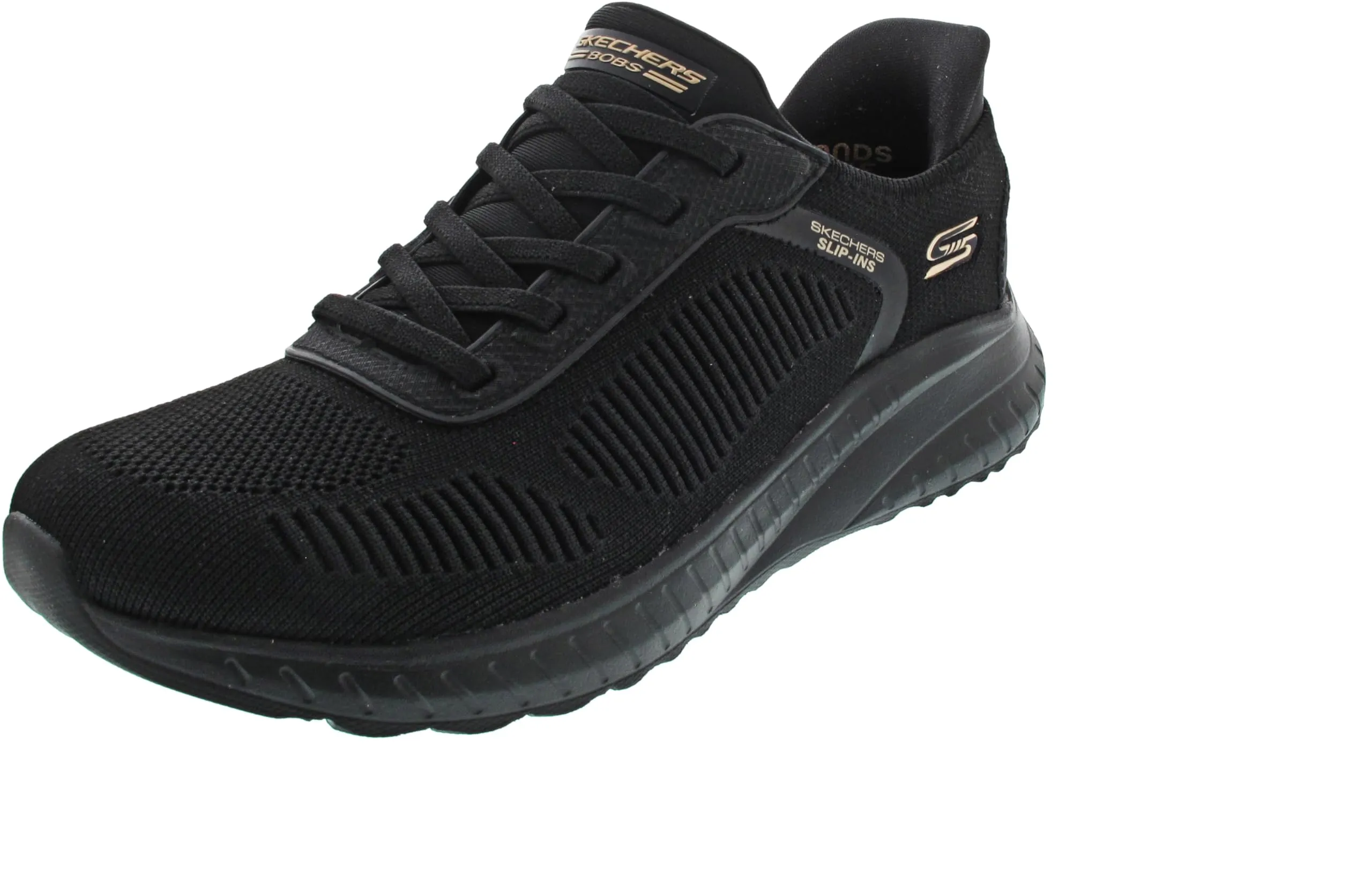 Skechers Bobs Squad Chaos Current Muse Slip-In, Black Textile, 35.5 EU Large - immagine 4