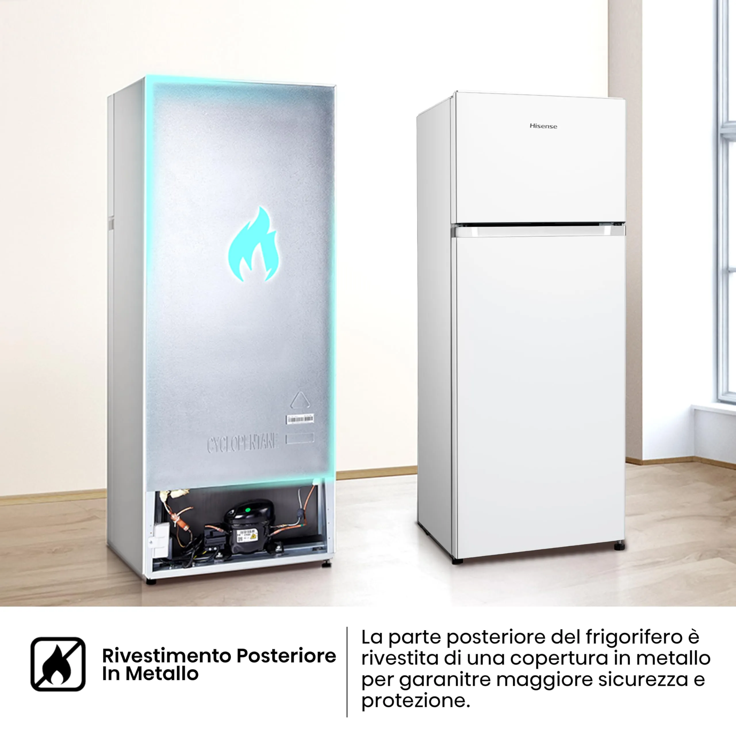 Hisense MTM55205E Frigorifero Doppia Porta, 206 L, Bianco - immagine 7
