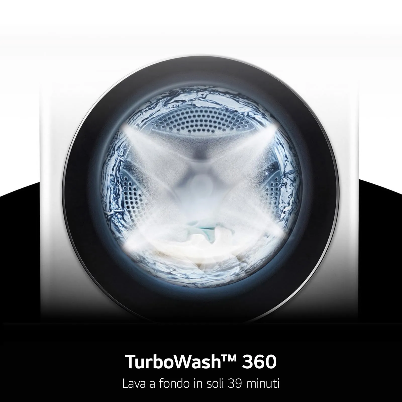 LG F4R7011TSWC Lavatrice AI DD 11kg Classe A, 1400 Giri, TurboWash 360, Wi-Fi, Bianca - immagine 7
