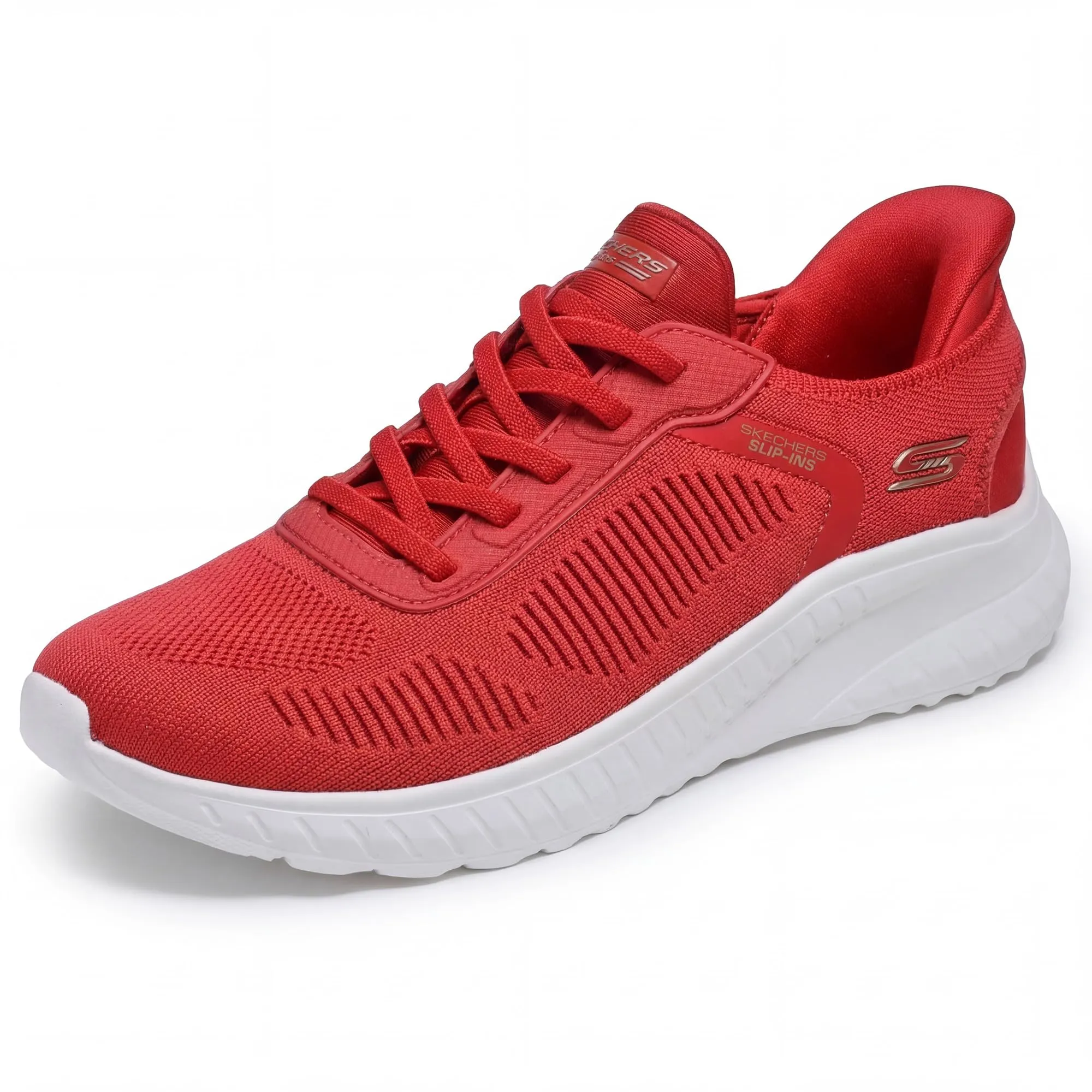 Skechers Bobs Squad Chaos-Current Muse Slip-ins Donna, Rosso, 39 EU - immagine 1