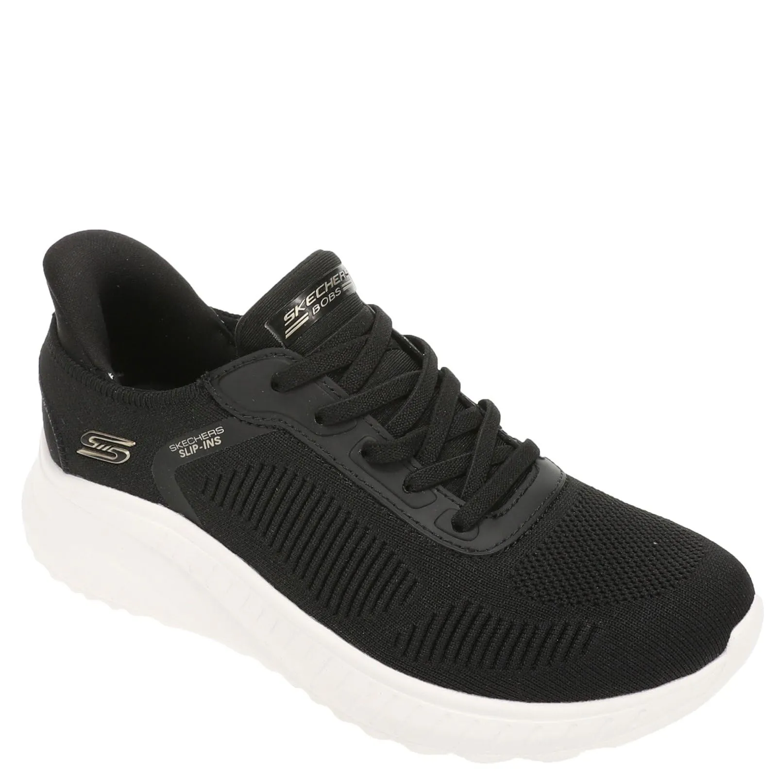 Skechers Hands Free Slip-ins Bobs Squad Chaos-Current Muse Sneaker, Nero/Bianco - immagine 1