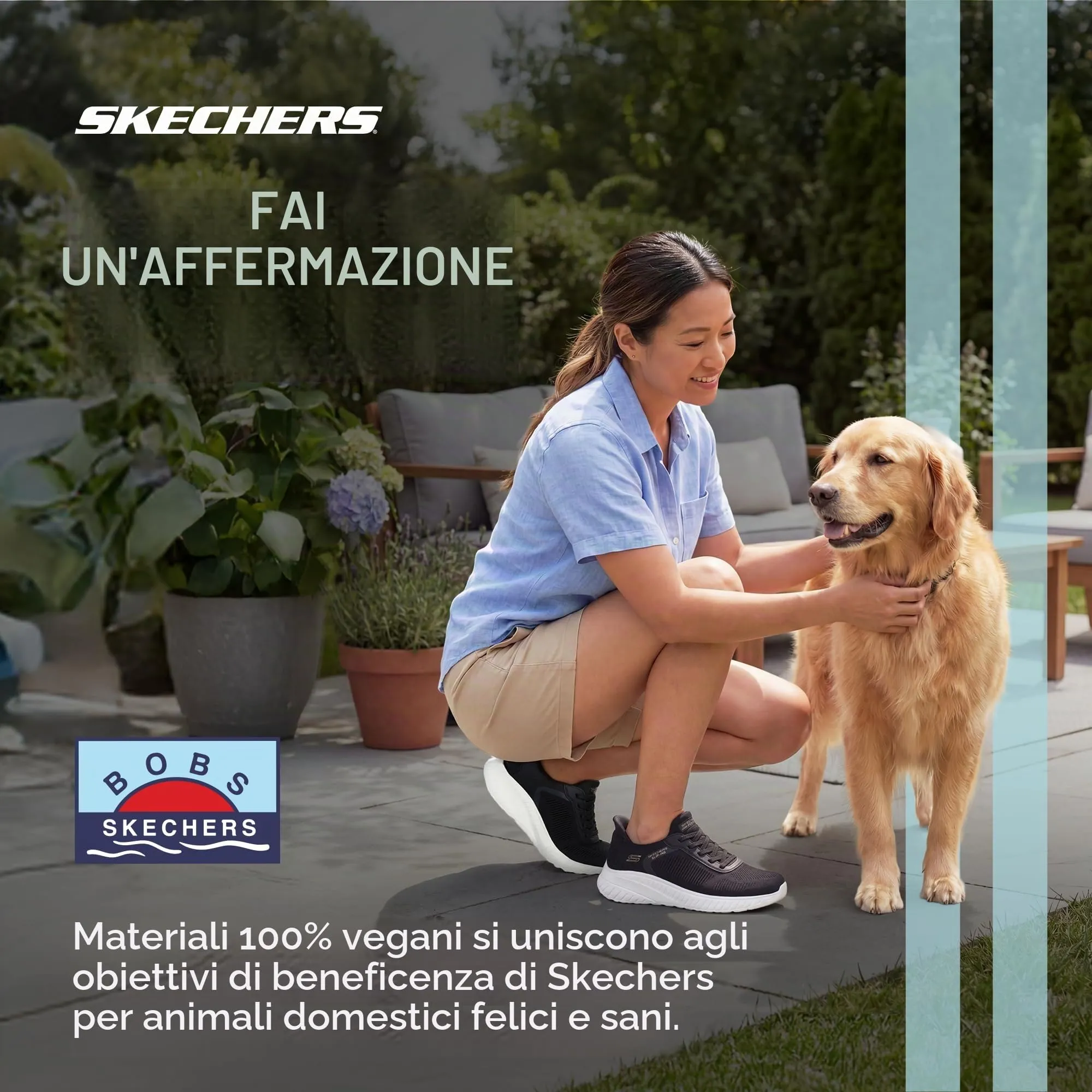 Skechers Bobs Squad Chaos Donna, Nero/Bianco, 43 EU - immagine 5