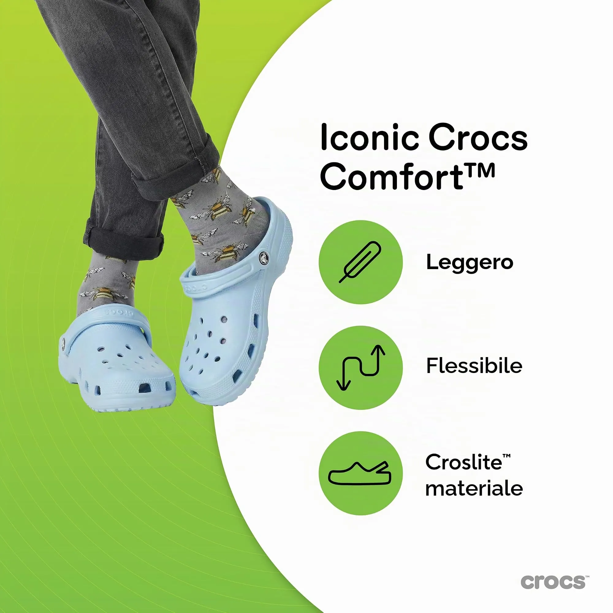 Crocs Classic Clog Blue Frost 45-46 EU - immagine 9