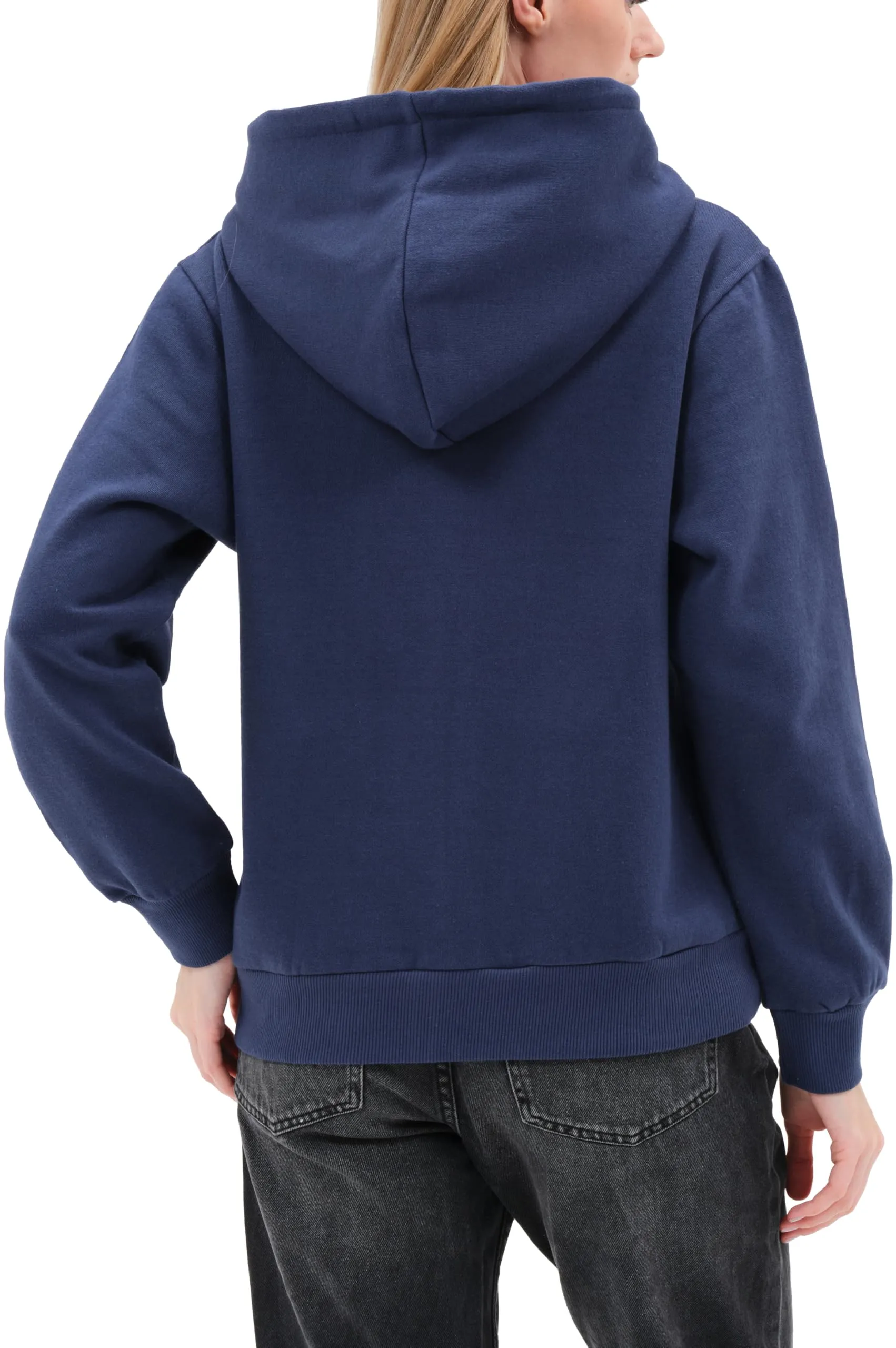 Smith & Solo Felpa da donna con cappuccio in cotone, slim fit - immagine 5