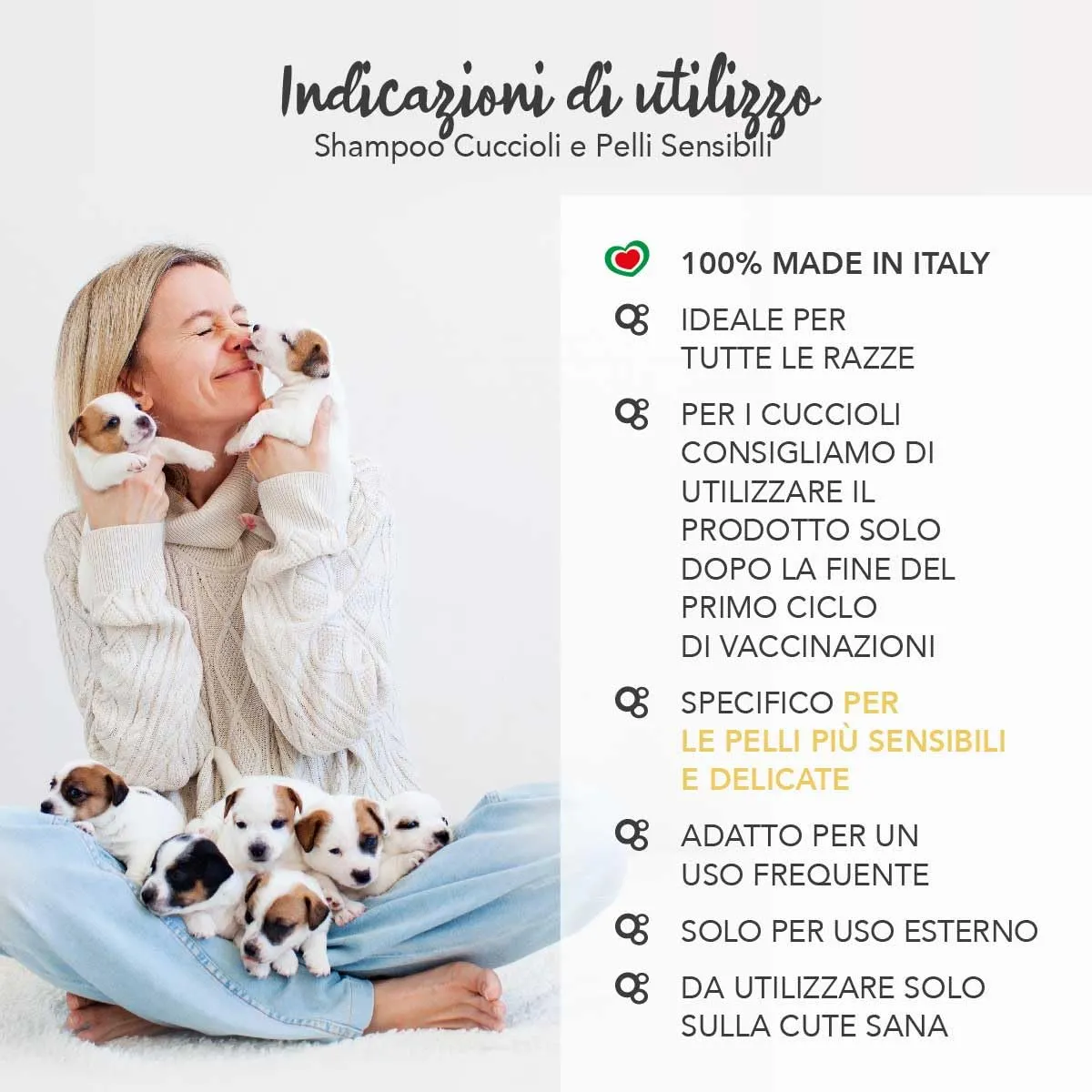 Yuup Shampoo per Cani e Gatti Cuccioli e Pelli Sensibili, 250 ml - immagine 4