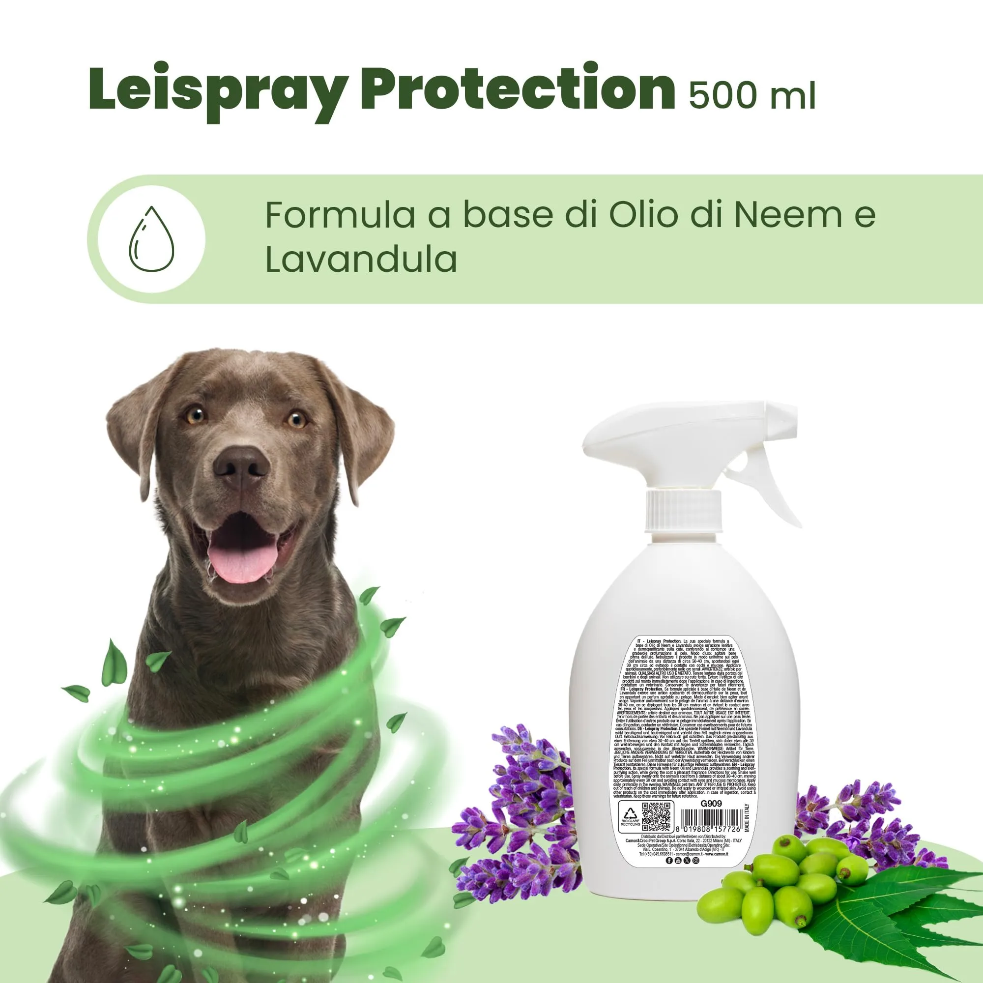 Camon Leispray Lozione Protettiva per Cani, 500ml - immagine 2