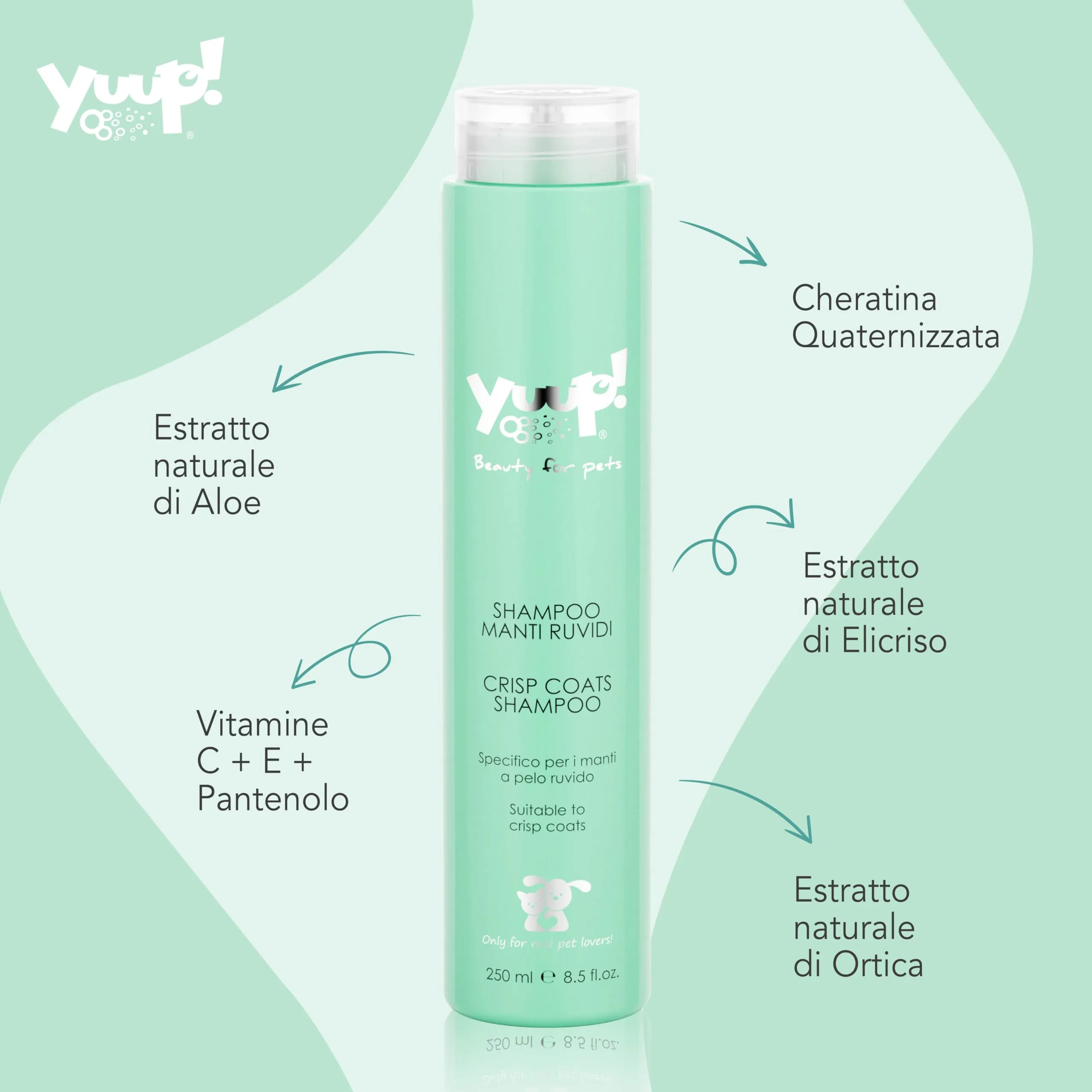 Yuup Shampoo per Cani e Gatti Manti Ruvidi, 250 ml - immagine 2