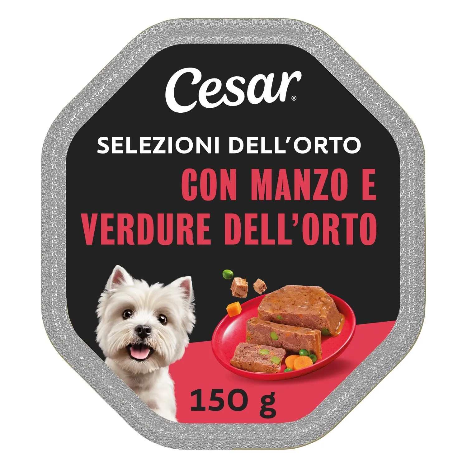 Cesar Selezioni dell’Orto Manzo e Verdure dell’Orto, Bocconcini in Paté, 14 x 150 g - immagine 1