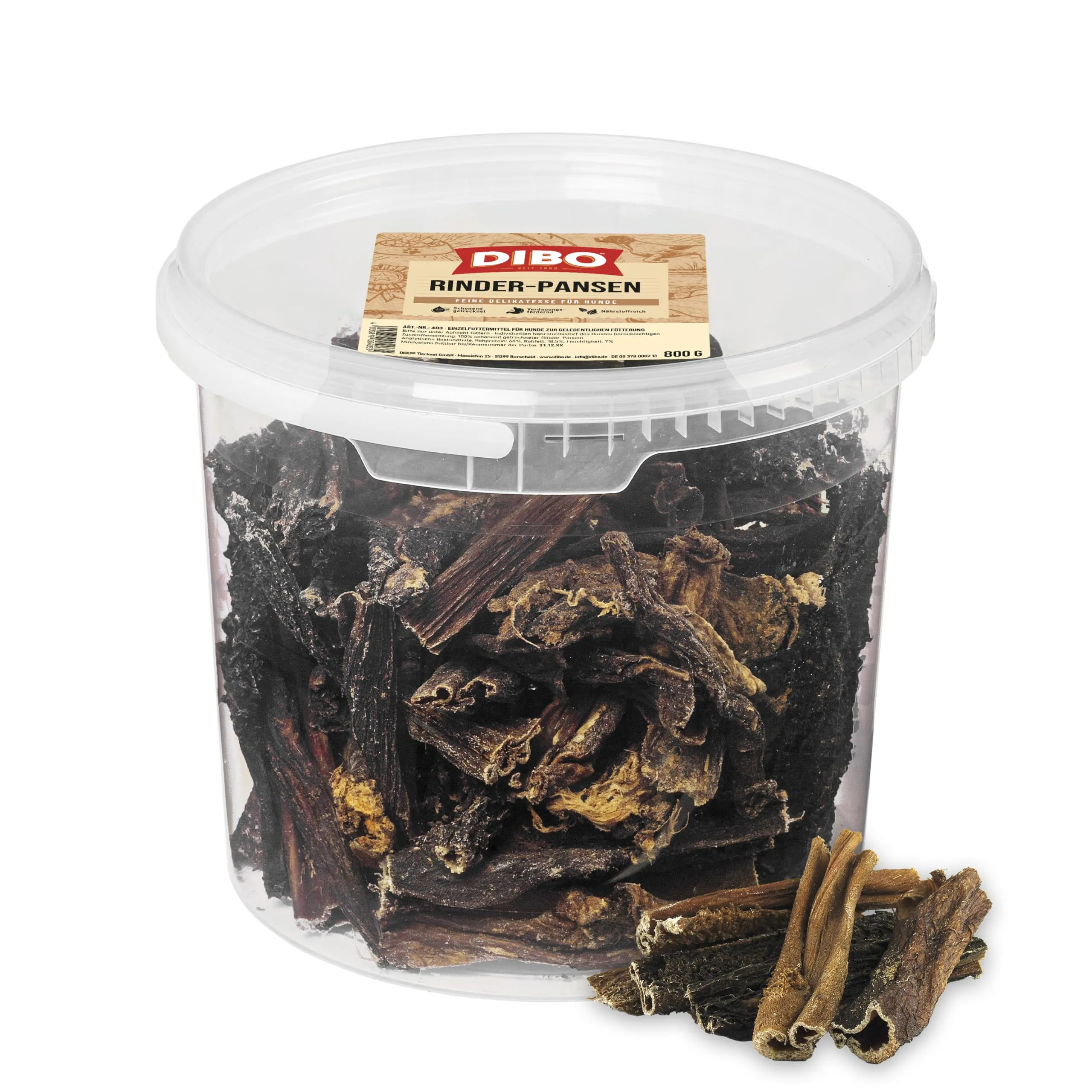 DIBO Pagine di manzo per cani, 800 g - immagine 1