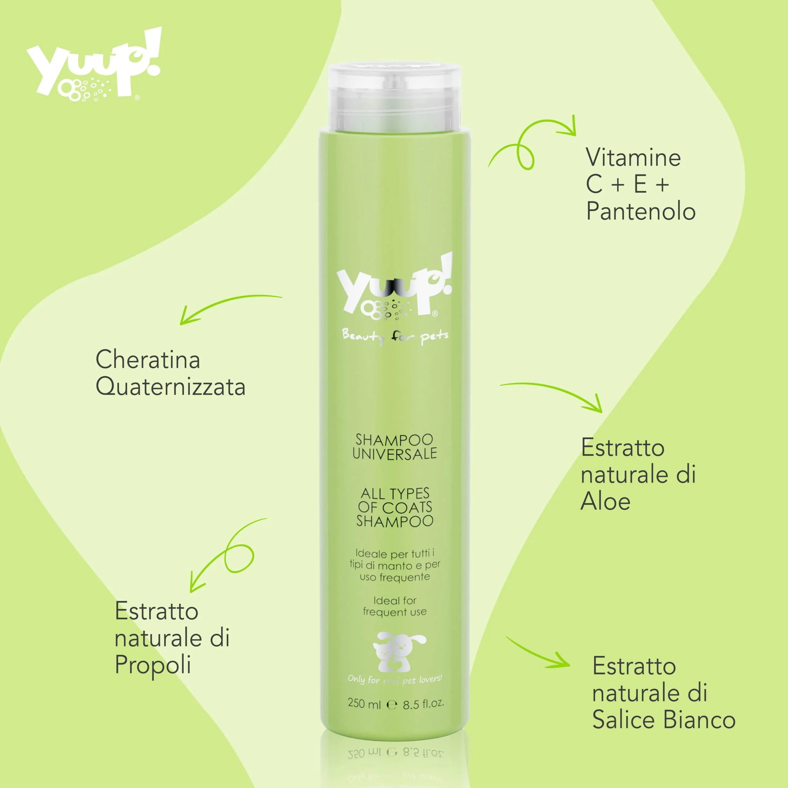 Yuup Shampoo Universale per Cani e Gatti, 250 ml - immagine 2