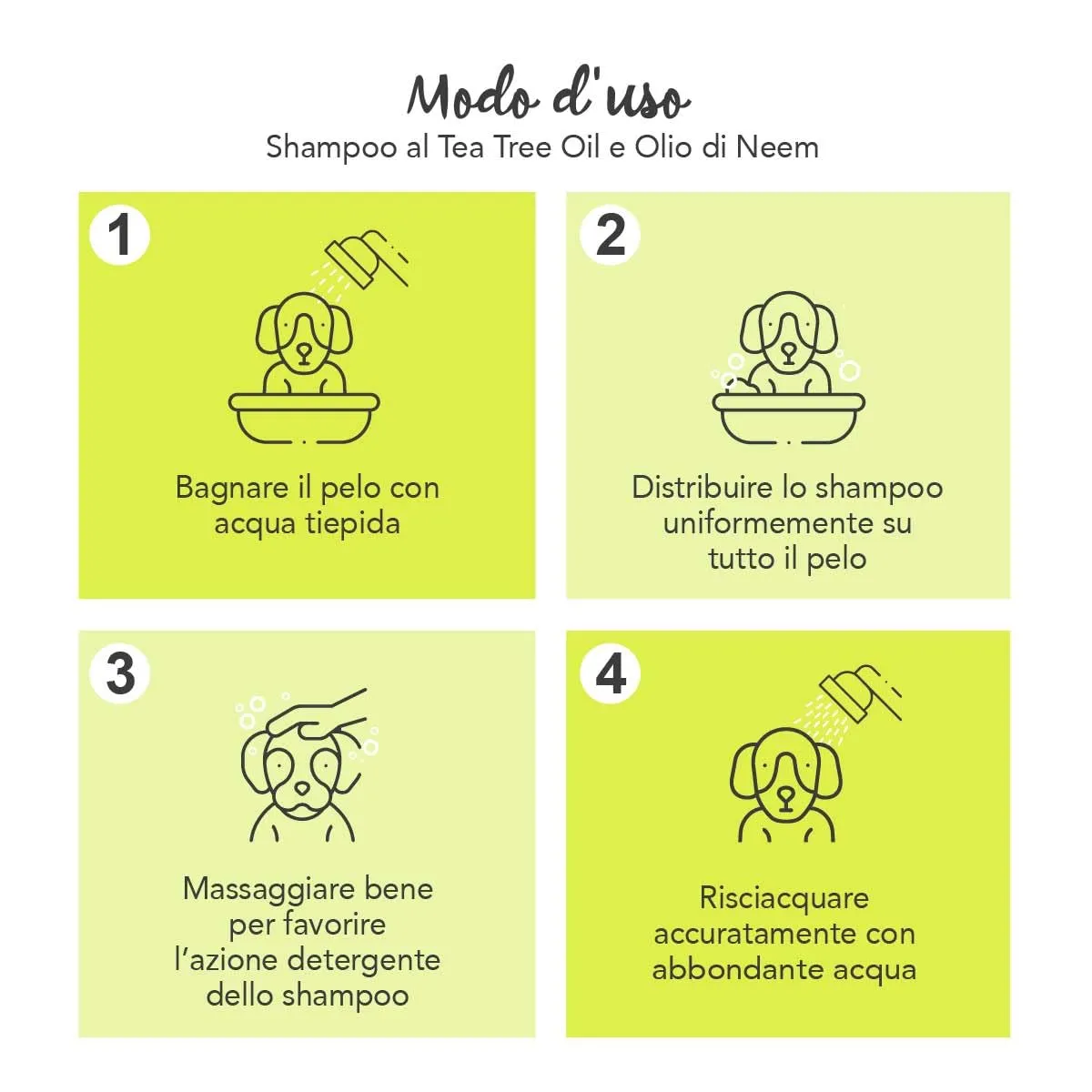 Yuup Shampoo per Cani e Gatti al Tea Tree Oil e Olio di Neem, 250 ml - immagine 3