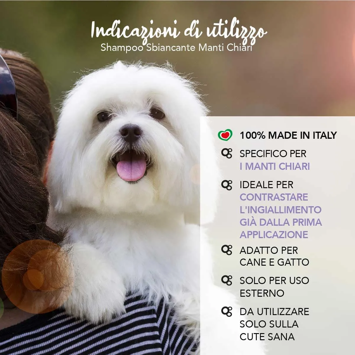 Yuup Shampoo Sbiancante per Manti Chiari per Cani e Gatti, 500 ml - immagine 4