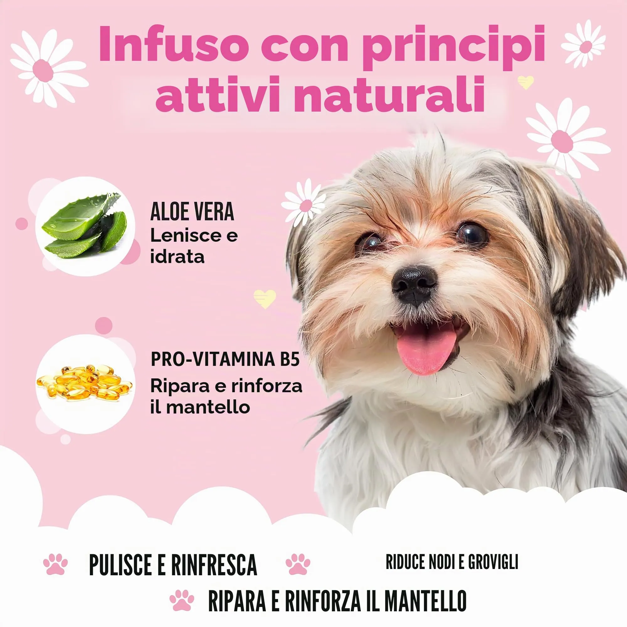 Buddycare Shampoo per Cani Baby Fresh, Detergente Profondo con Aloe Vera e B5 (500ml) - immagine 3