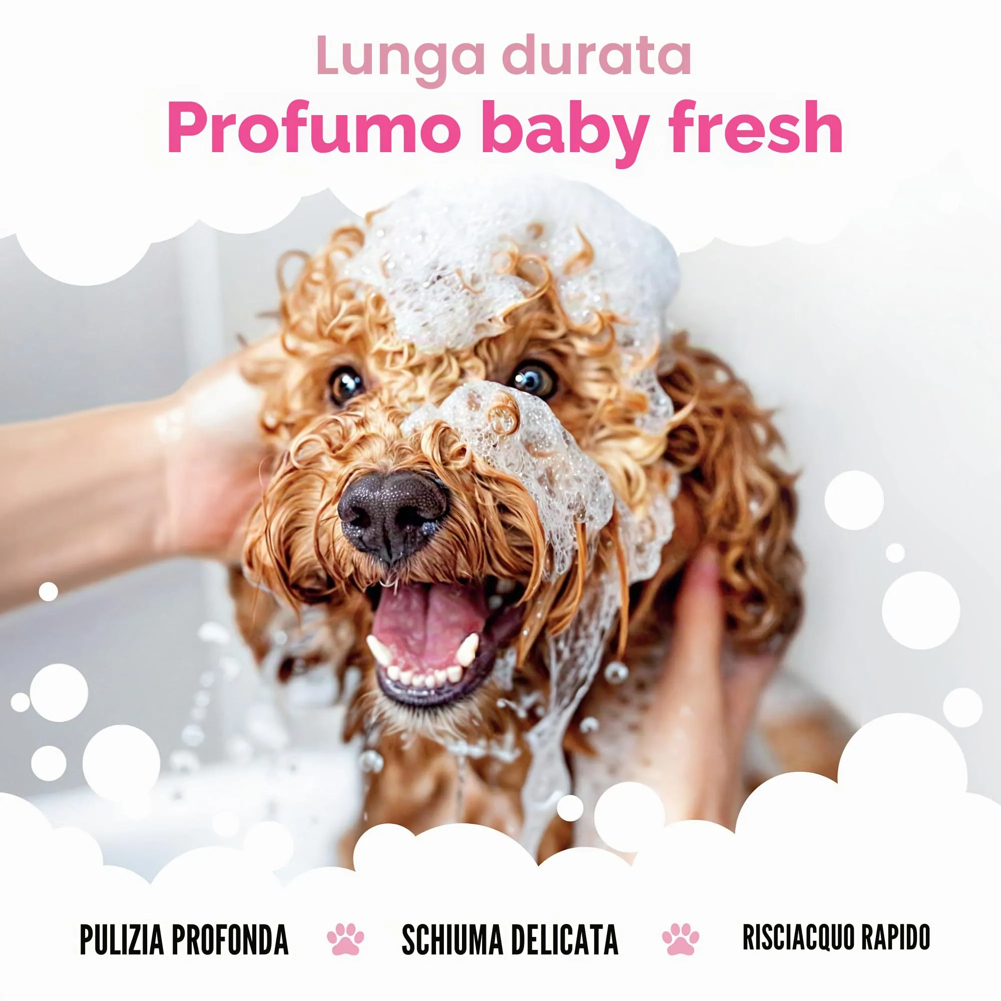 Buddycare Shampoo per Cani Baby Fresh, Detergente Profondo con Aloe Vera e B5 (500ml) - immagine 4