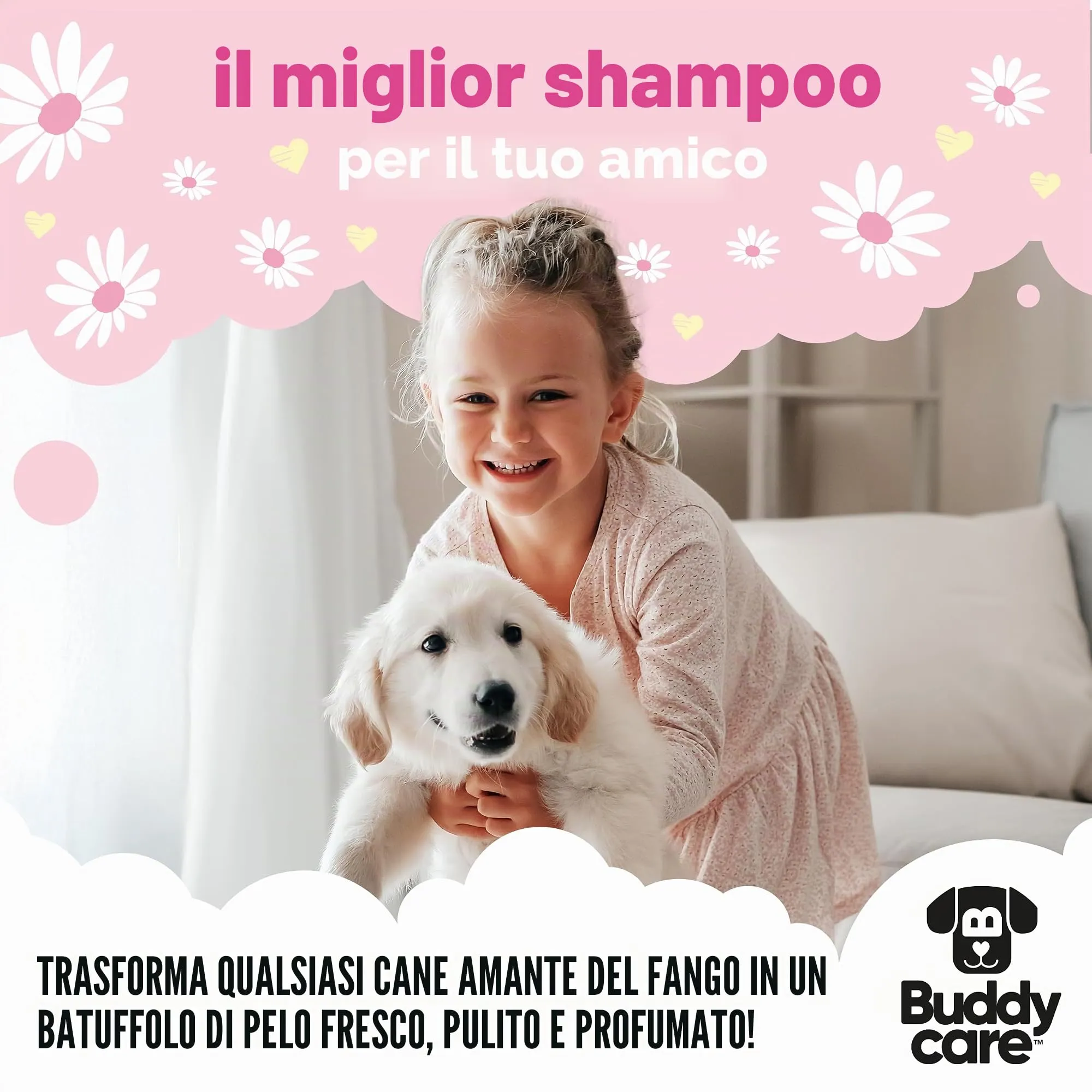 Buddycare Shampoo per Cani Baby Fresh, Detergente Profondo con Aloe Vera e B5 (500ml) - immagine 7
