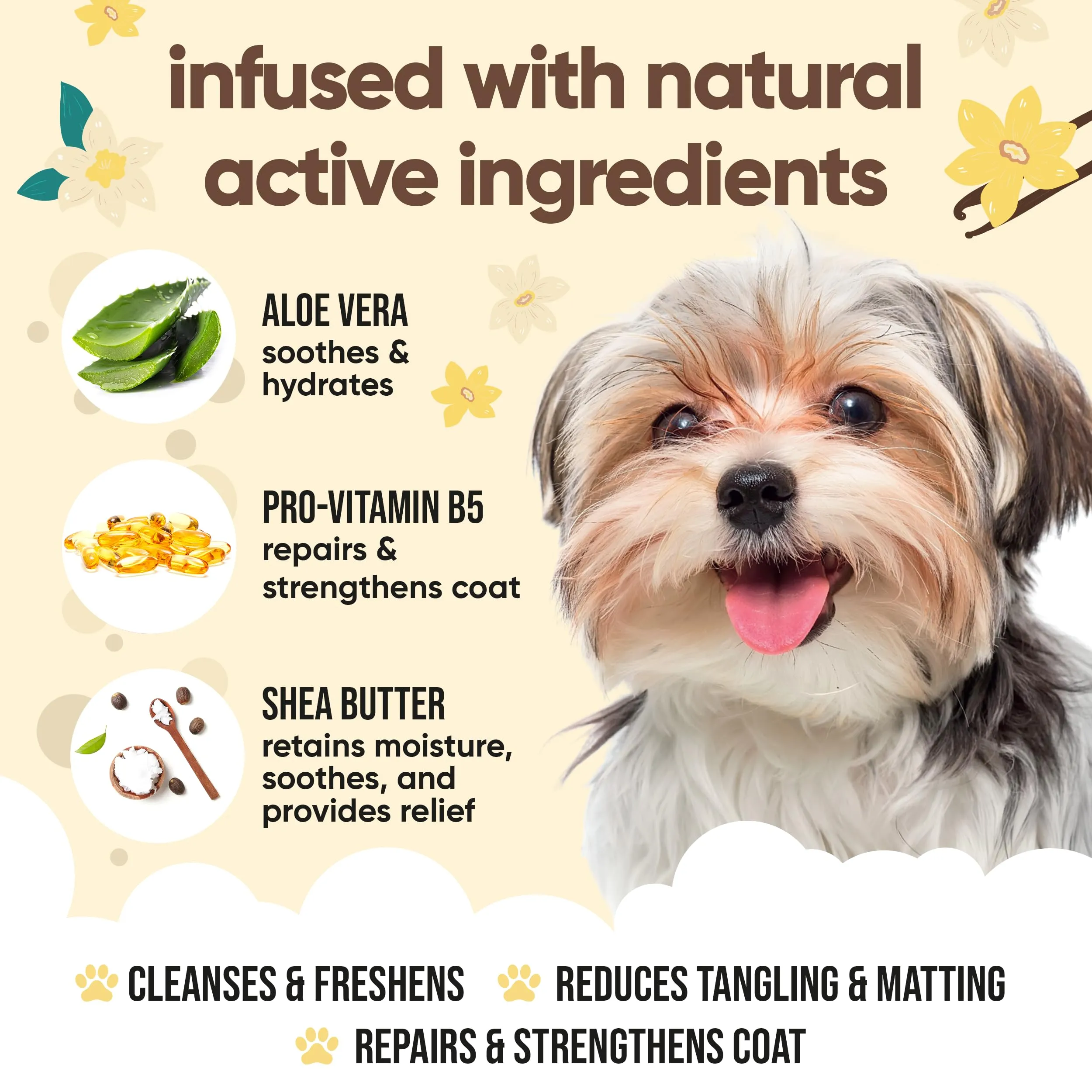 Buddycare Shampoo per Cani alla Vaniglia e al Burro di Karité, Idratante con Aloe Vera e B5, 500 ml - immagine 3