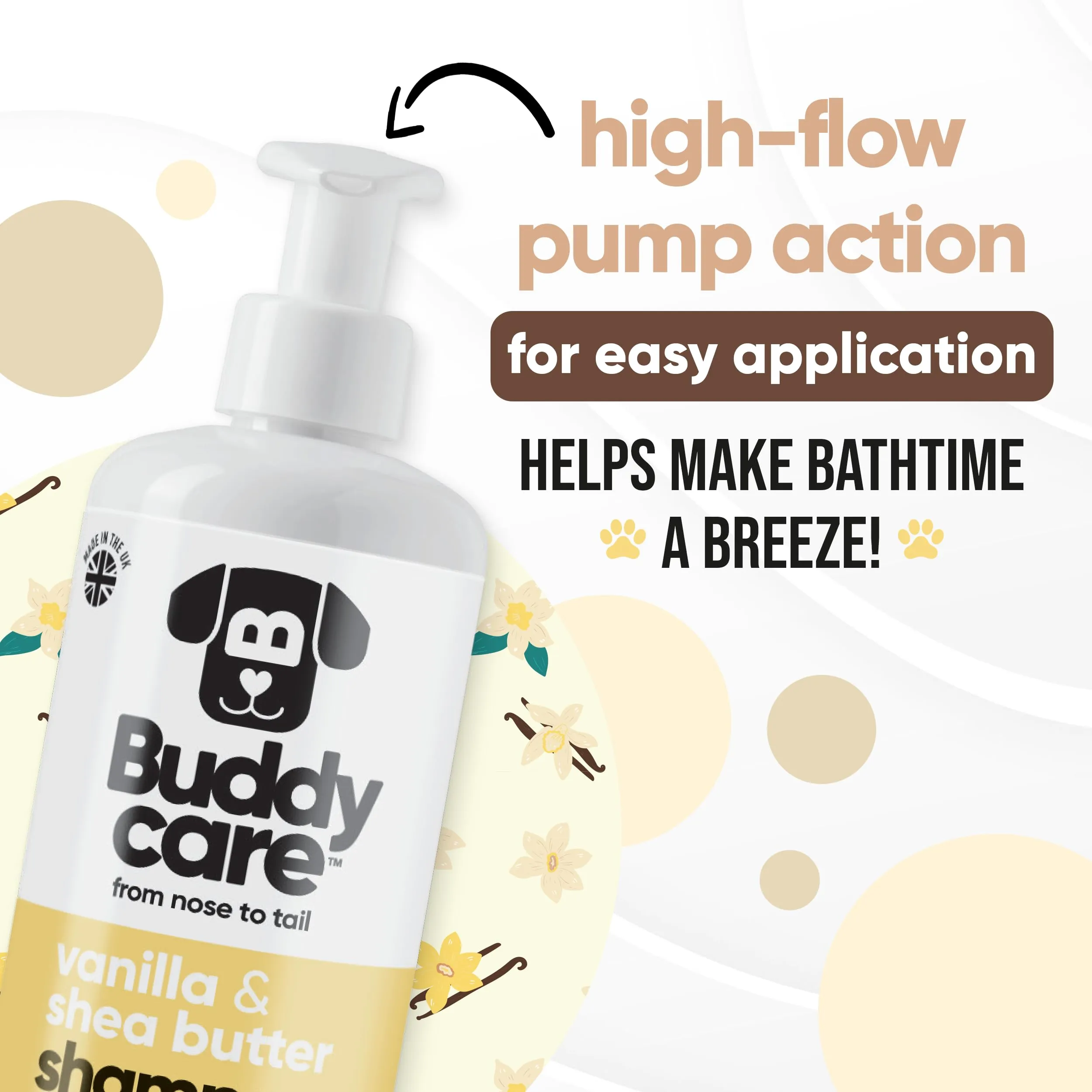 Buddycare Shampoo per Cani alla Vaniglia e al Burro di Karité, Idratante con Aloe Vera e B5, 500 ml - immagine 6