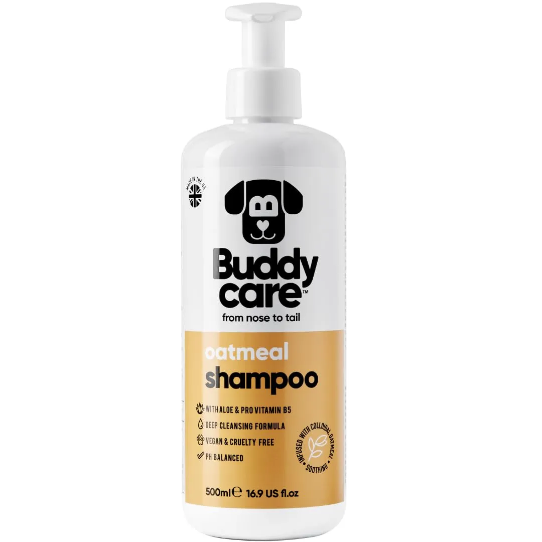 Buddycare Shampoo per Cani alla Farina d'Avena, Aloe Vera e B5 (500ml) - immagine 1