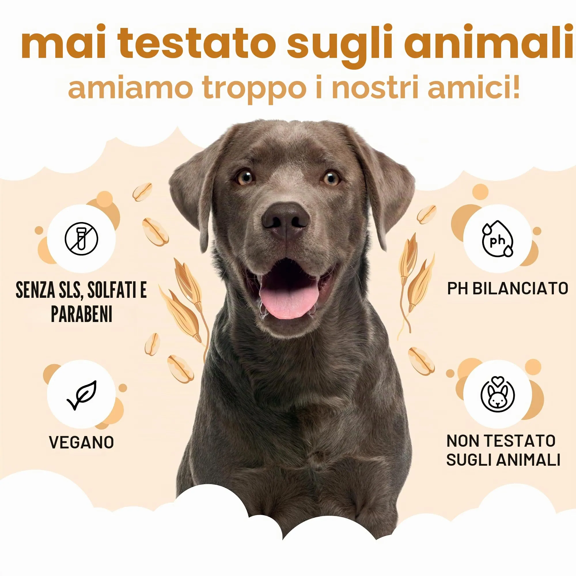 Buddycare Shampoo per Cani alla Farina d'Avena, Aloe Vera e B5 (500ml) - immagine 4
