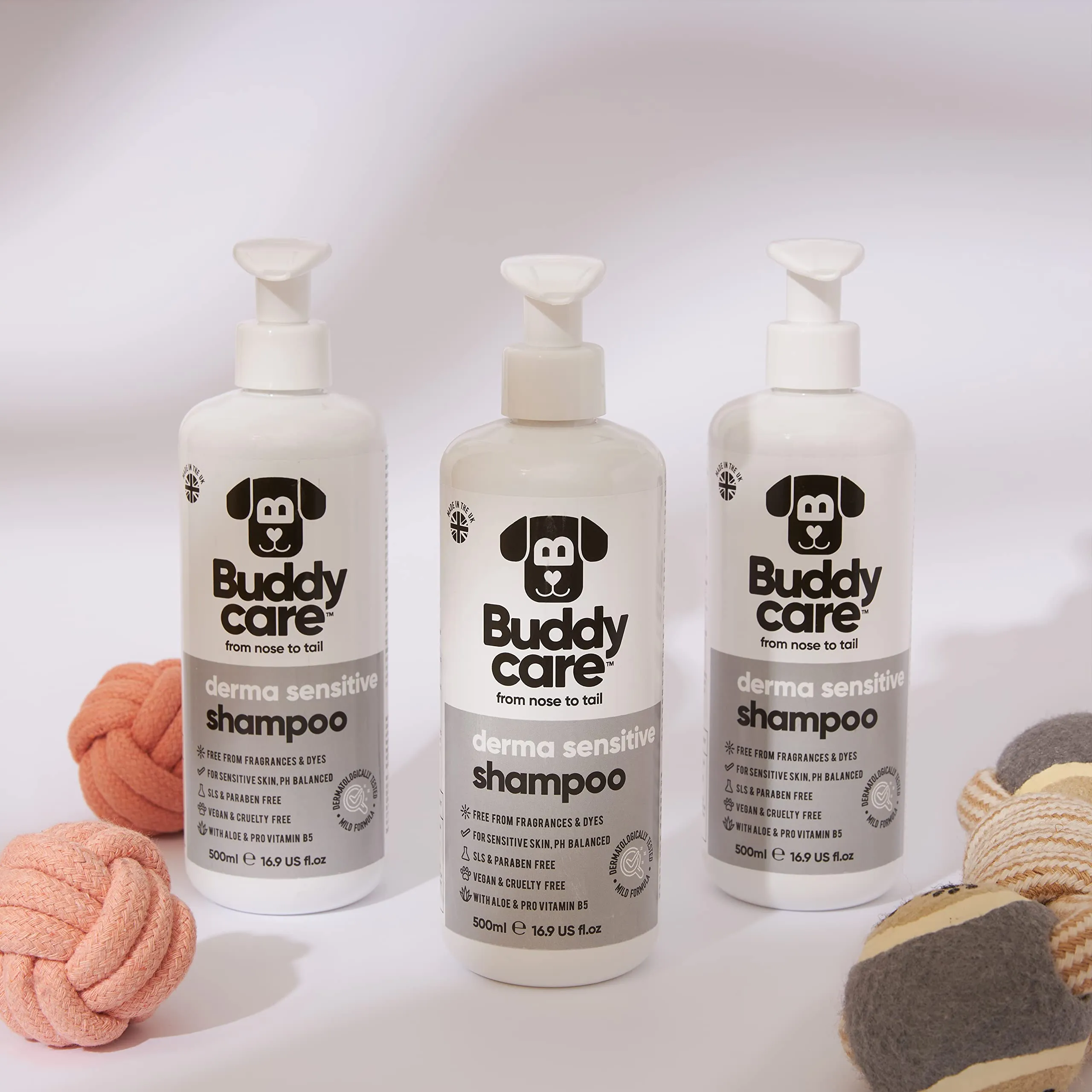 Buddycare Shampoo per cani Derma Sensitive con Aloe Vera e Pro Vitamina B5, 500 ml - immagine 6