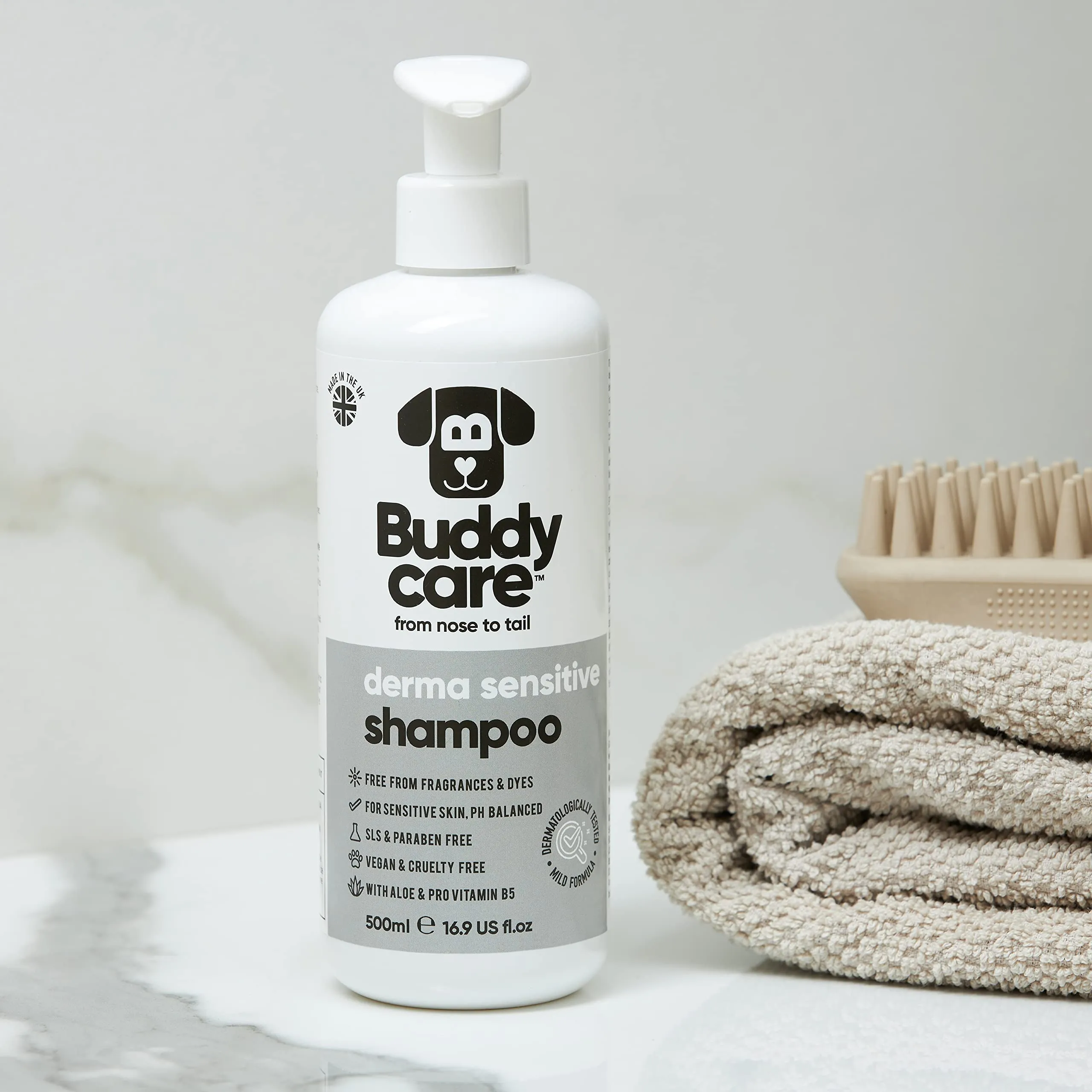 Buddycare Shampoo per cani Derma Sensitive con Aloe Vera e Pro Vitamina B5, 500 ml - immagine 7