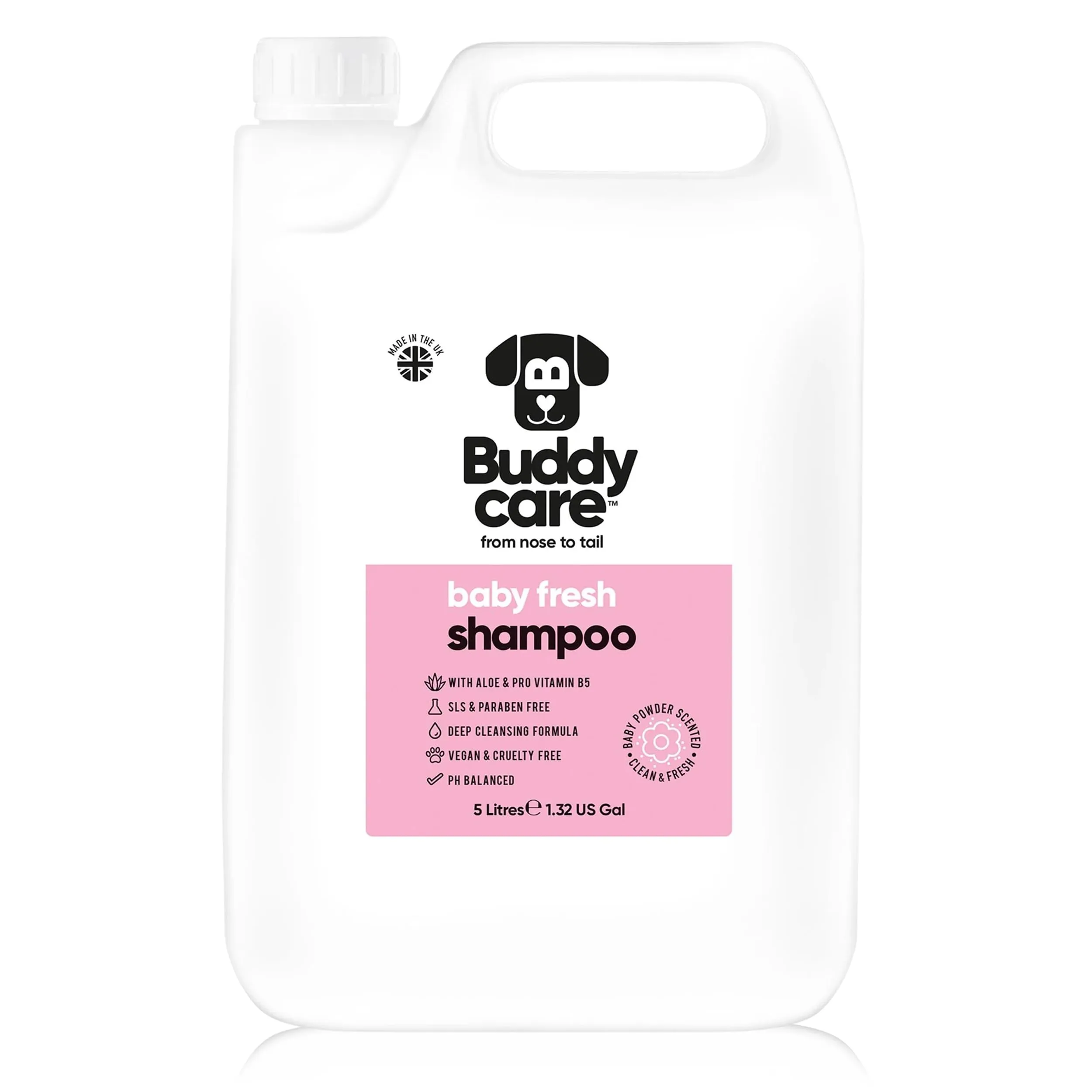 Buddycare Baby Fresh Shampoo per Cani con Aloe Vera e B5, Detergente Profondo (5L) - immagine 1