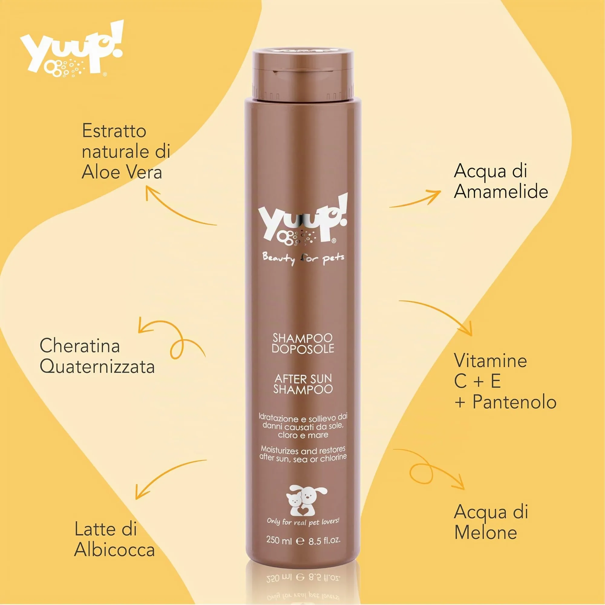 Yuup Shampoo Doposole per Cani e Gatti, 250 ml - immagine 2