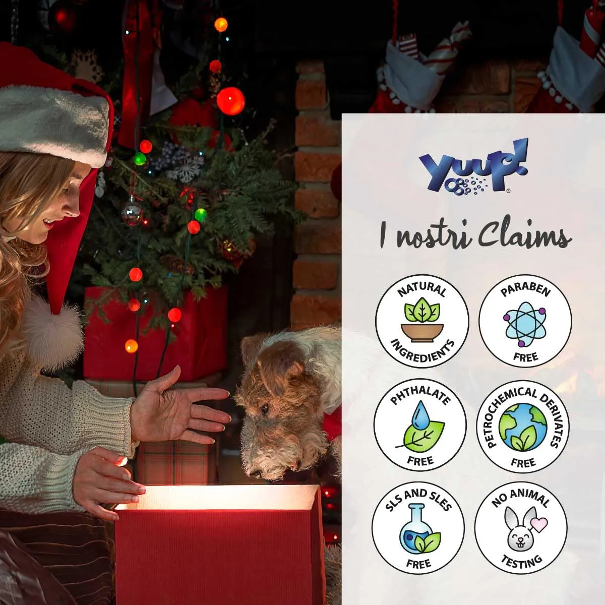 Yuup Christmas Shampoo per Cani e Gatti, Profumo di Pan di Zenzero, Burro e Biscotti, 250 ml - immagine 5