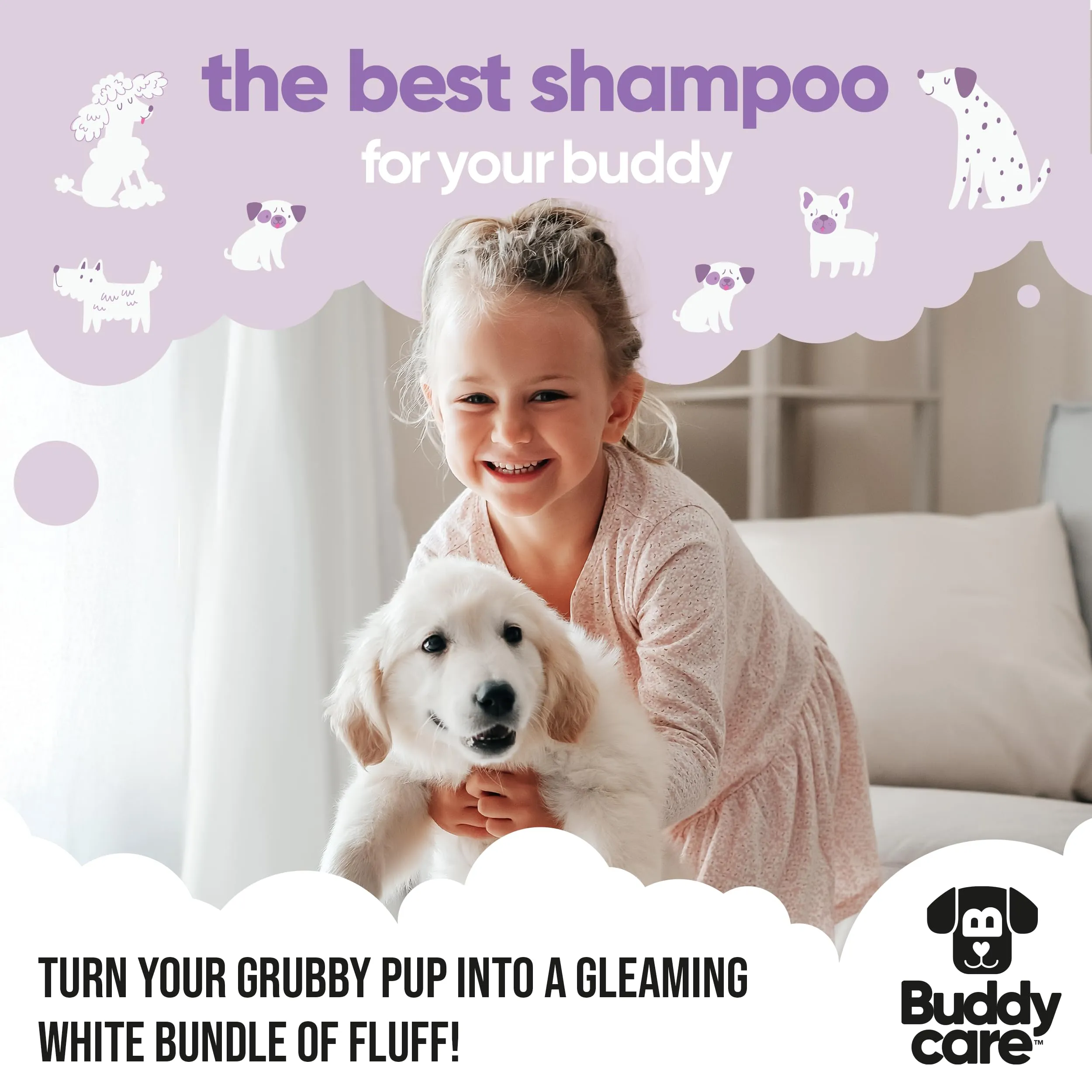 Buddycare Shampoo Bianco per Cani con Aloe Vera e B5, 500 ml - immagine 7