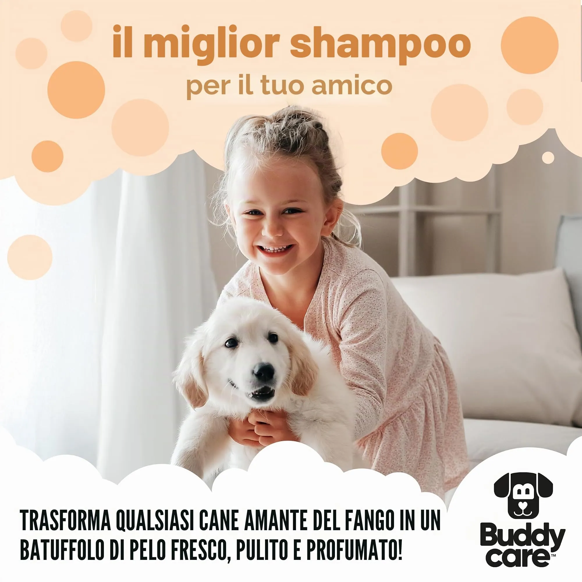 Buddycare Shampoo Antipulci e Zecche per Cani al Tea Tree ed Eucalipto, 5L - immagine 7