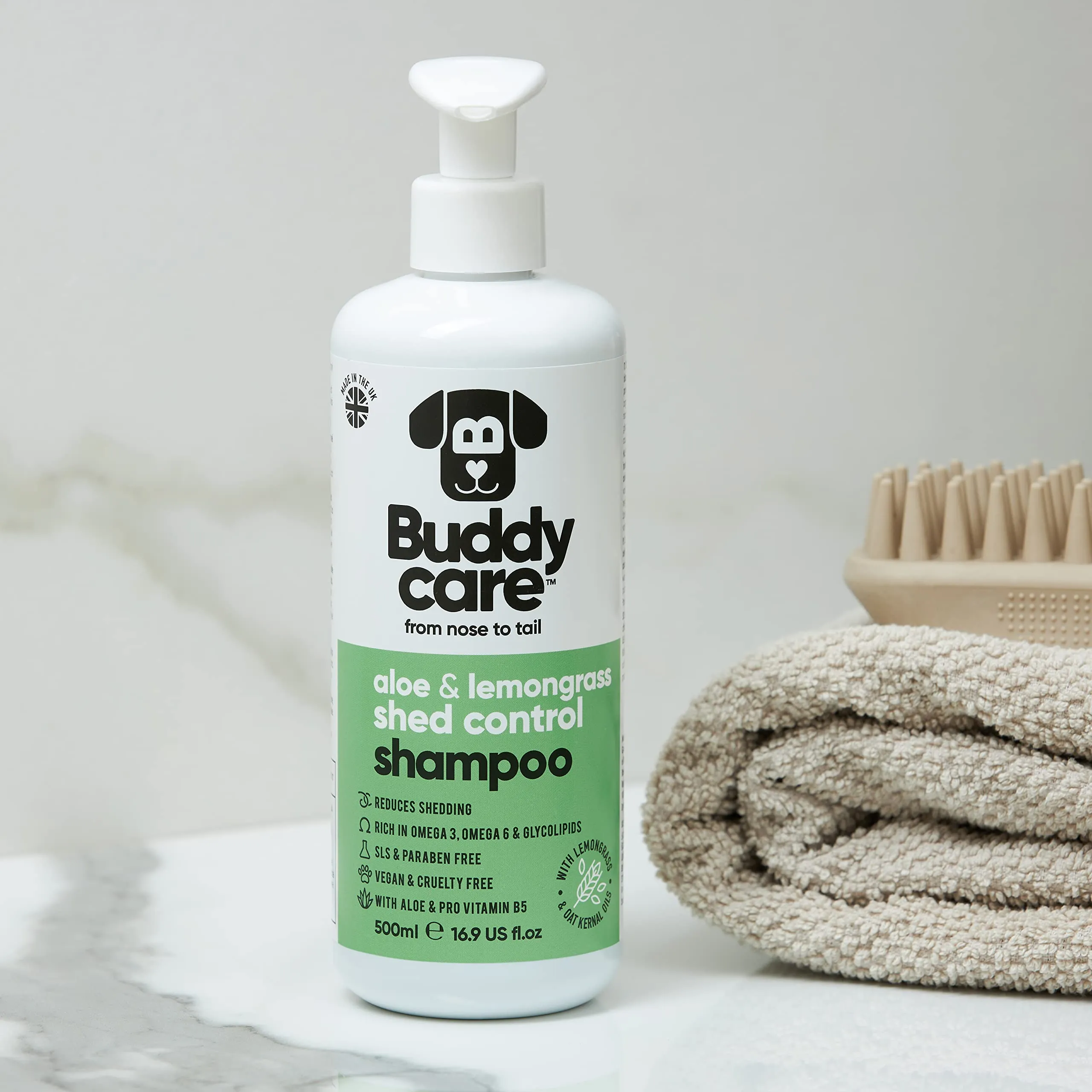 Buddycare Shampoo per cani Shed Control con Aloe Vera, Citronella e Pro Vitamina B5, 500 ml - immagine 6