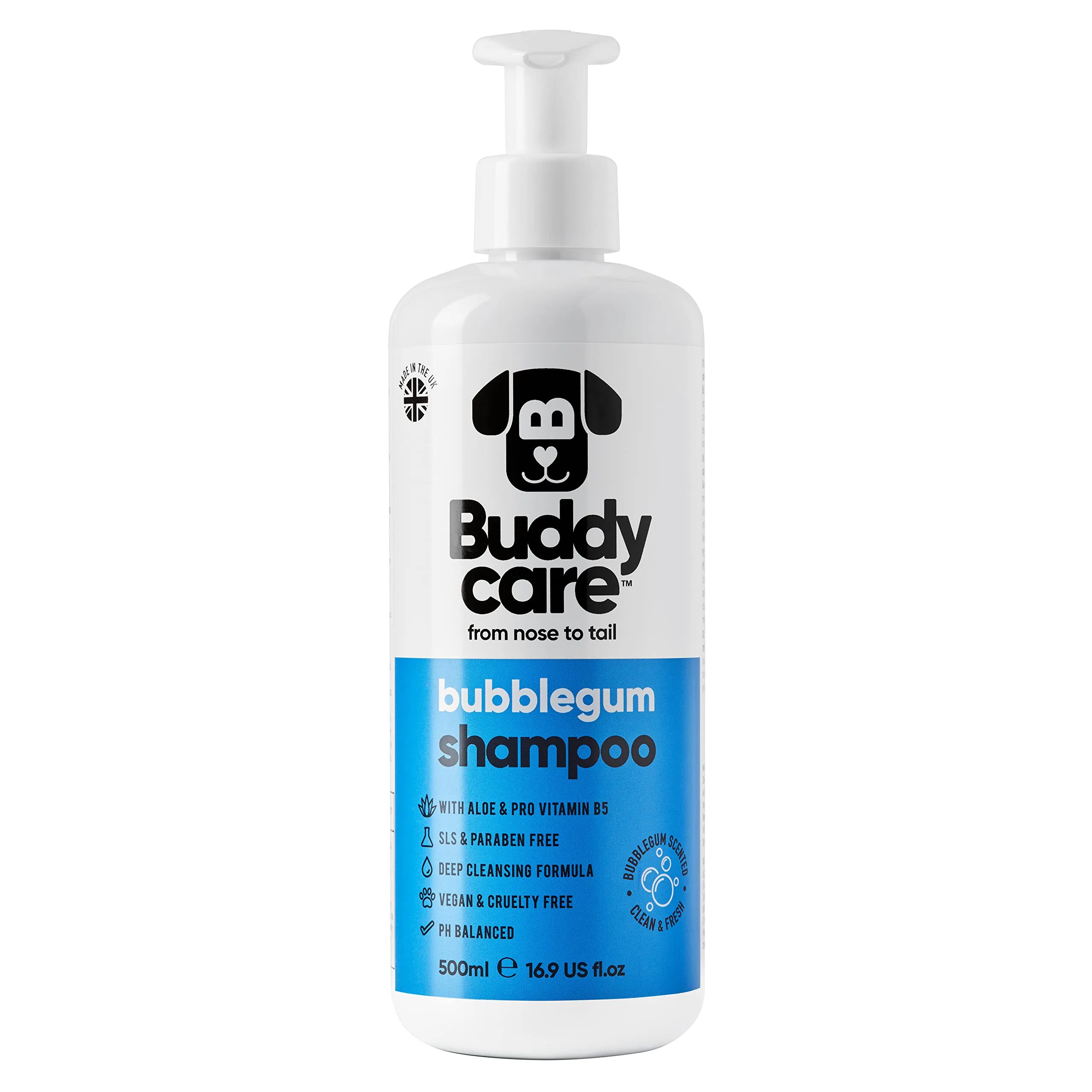 Buddycare Shampoo per cani Bubblegum con Aloe Vera e Pro Vitamina B5, 500 ml - immagine 1