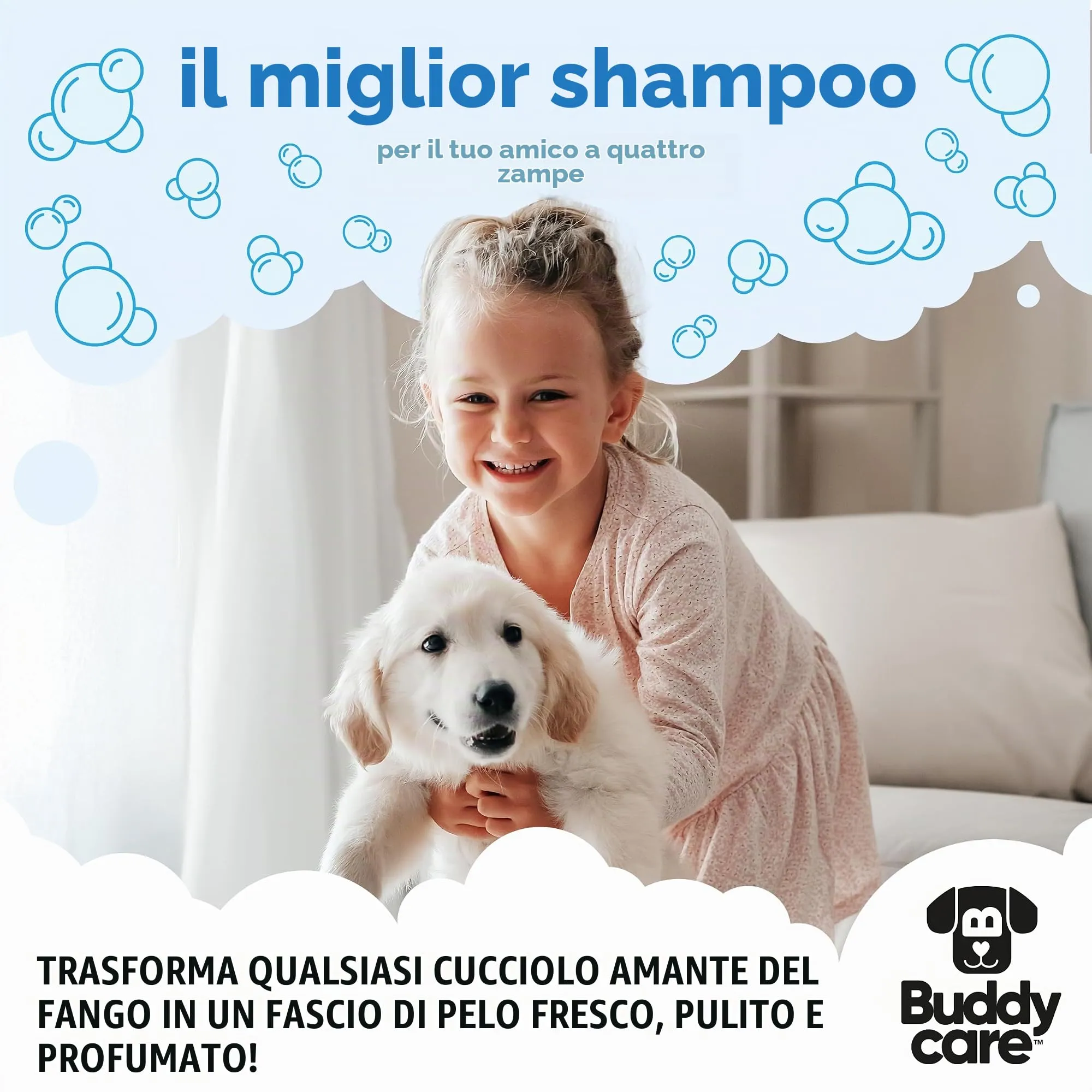 Buddycare Shampoo per cani Bubblegum con Aloe Vera e Pro Vitamina B5, 500 ml - immagine 7