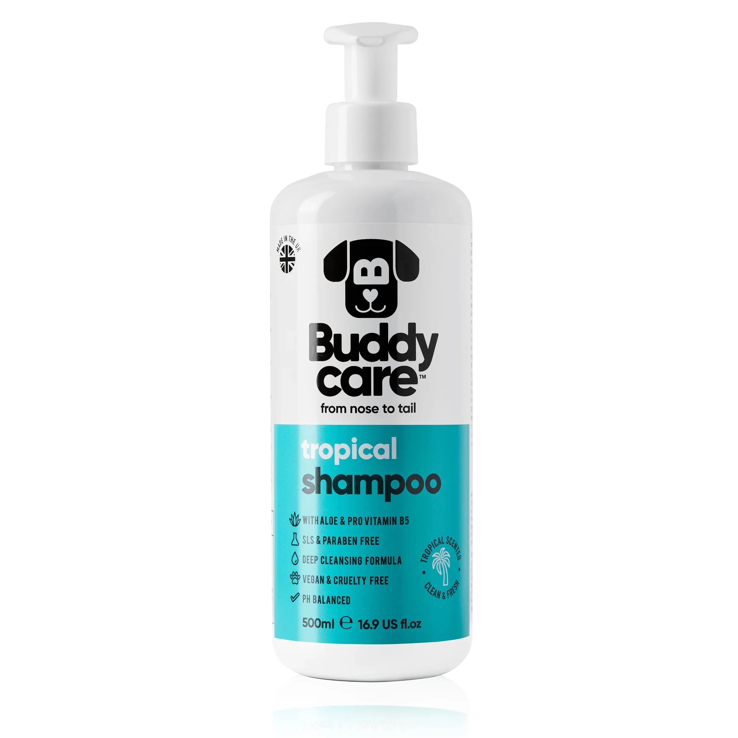 Buddycare Tropical Dog Shampoo with Aloe Vera and Pro Vitamin B5, 500 ml - immagine 1