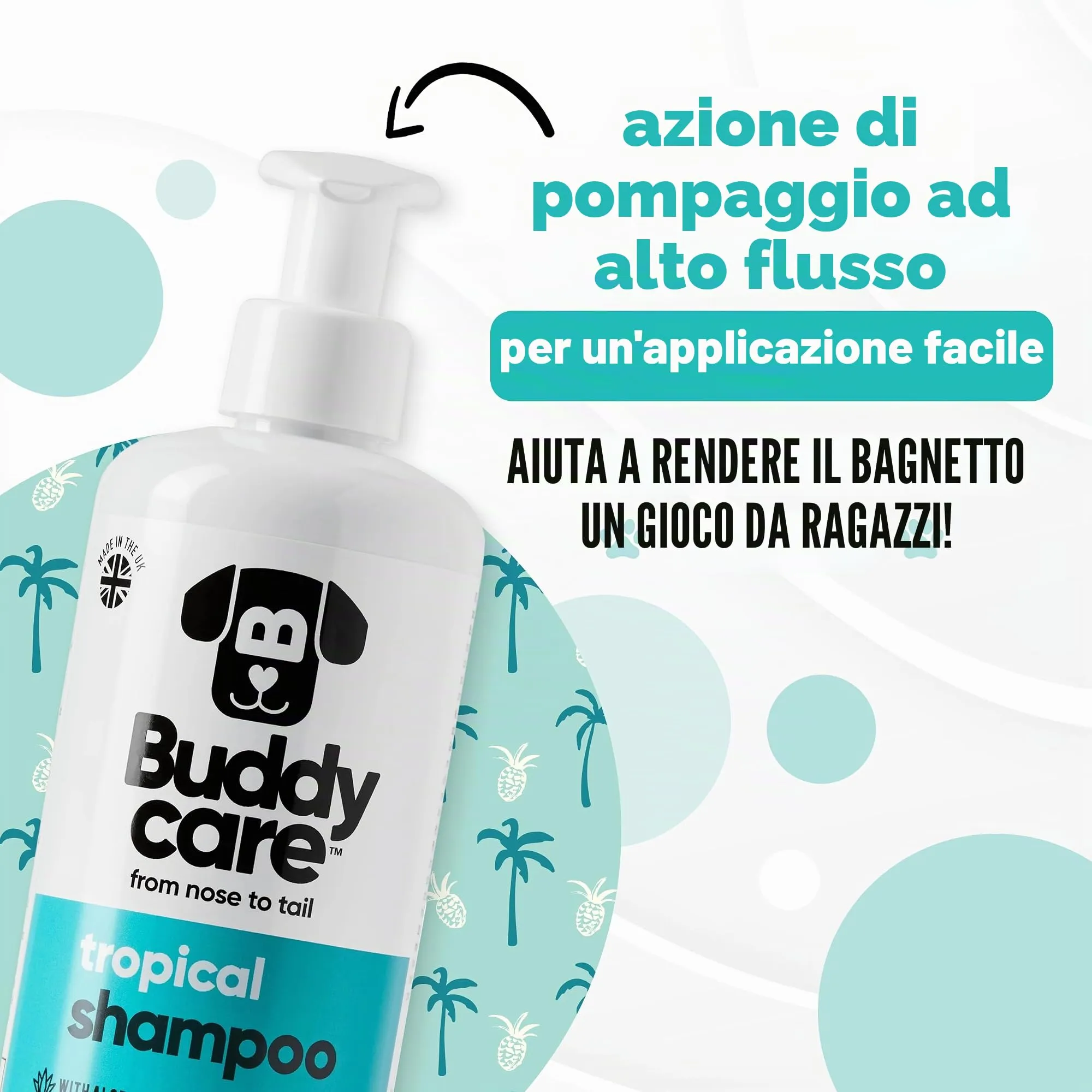 Buddycare Tropical Dog Shampoo with Aloe Vera and Pro Vitamin B5, 500 ml - immagine 6