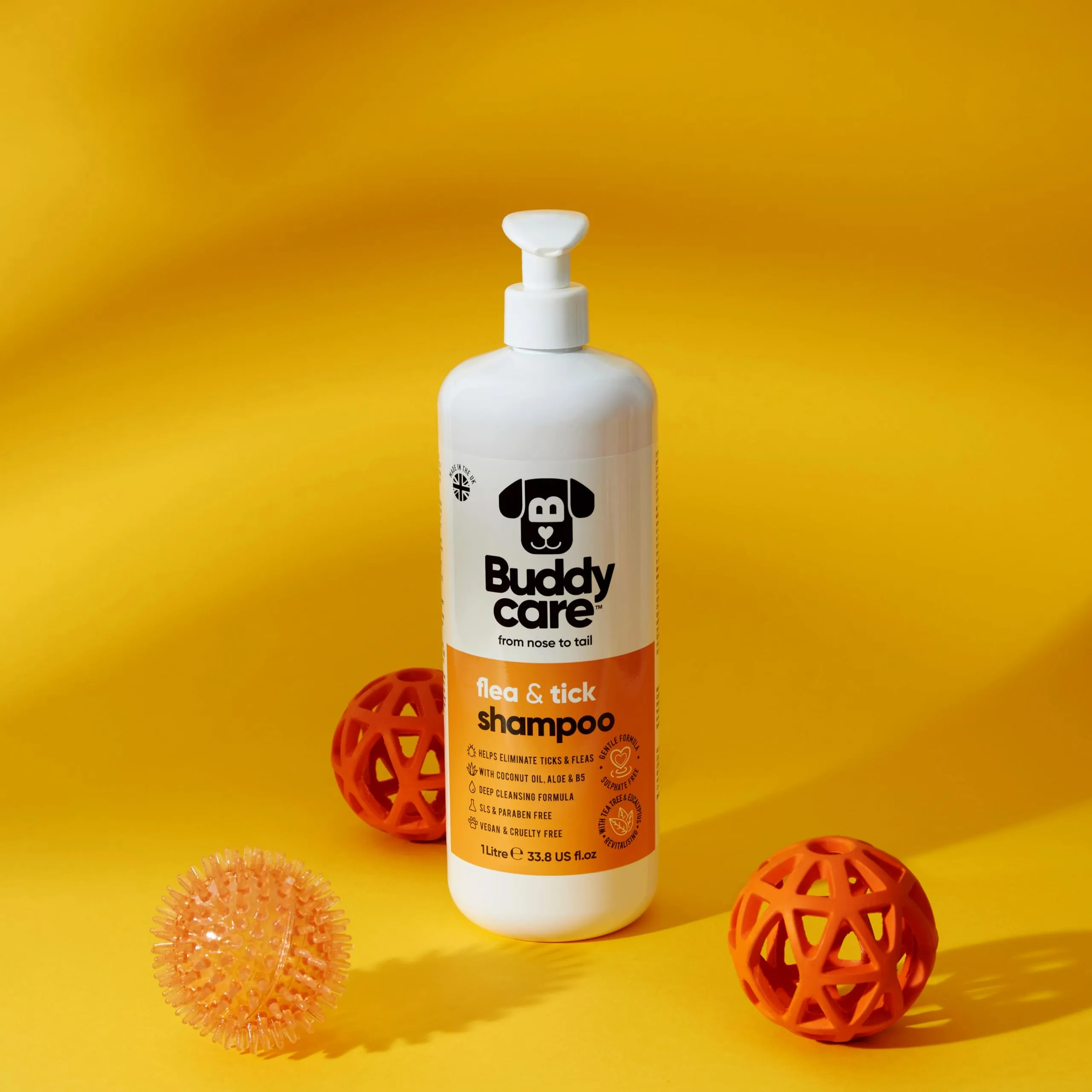 Buddycare Shampoo per Cani Antipulci e Zecche al Tea Tree ed Eucalipto (1L) - immagine 3