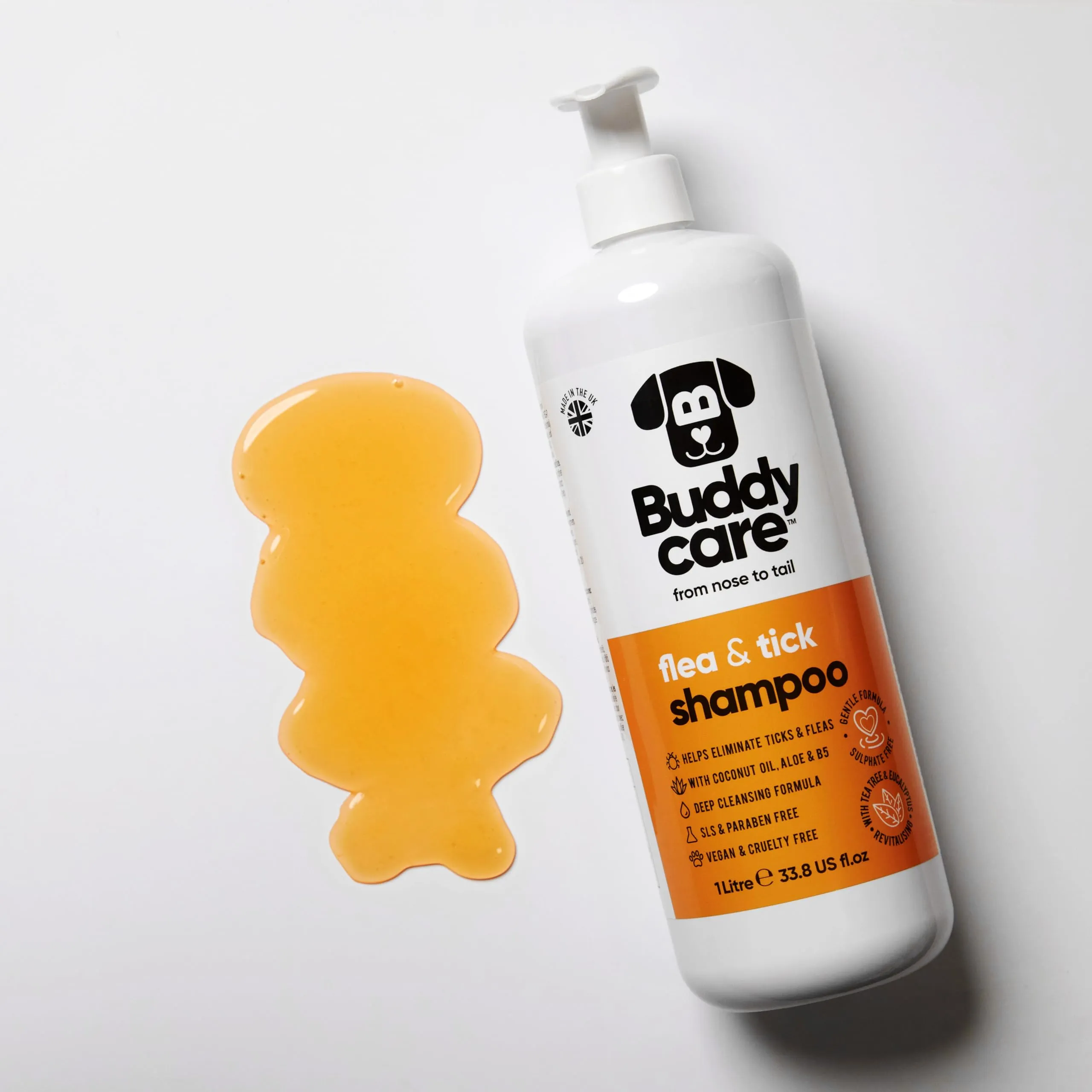 Buddycare Shampoo per Cani Antipulci e Zecche al Tea Tree ed Eucalipto (1L) - immagine 4