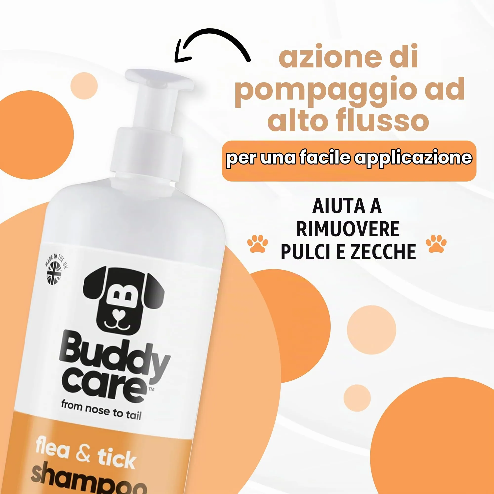 Buddycare Shampoo per Cani Antipulci e Zecche al Tea Tree ed Eucalipto (1L) - immagine 6