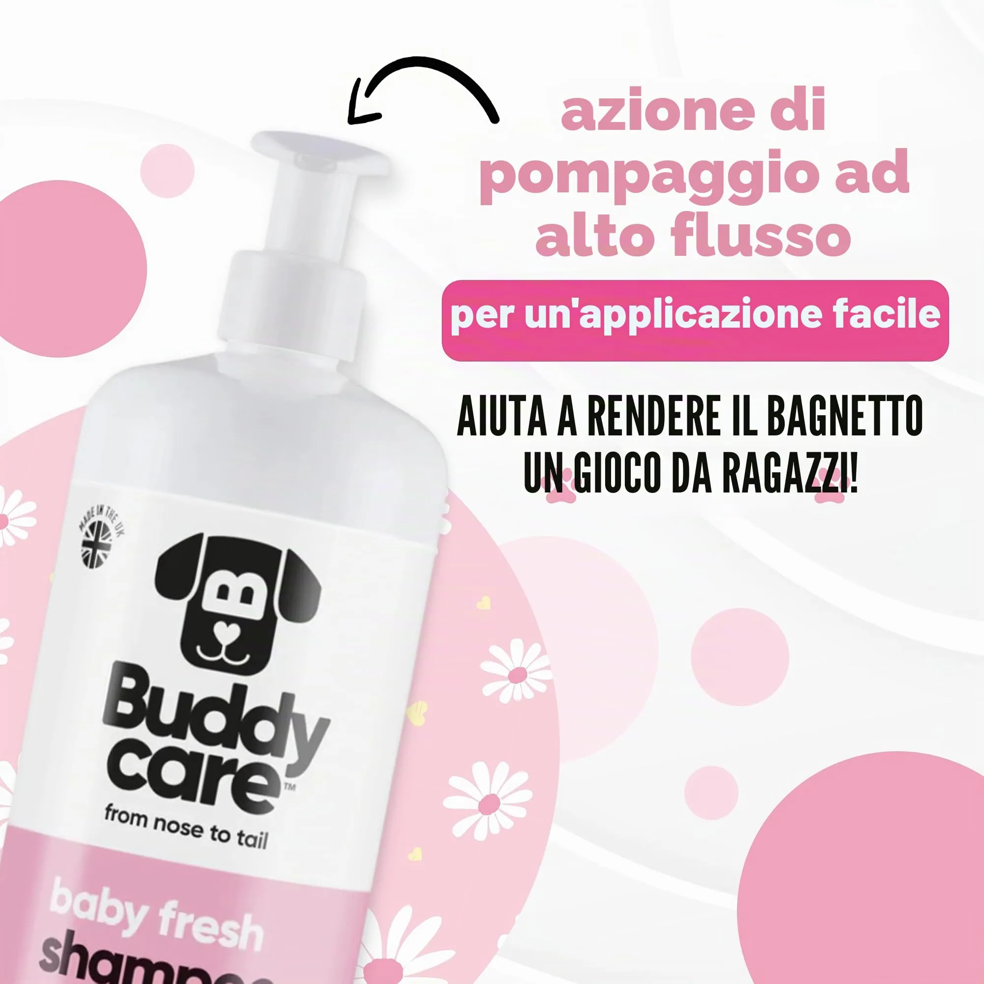Buddycare Baby Fresh Shampoo per Cuccioli con Aloe Vera e Provitamina B5, 1 l - immagine 6