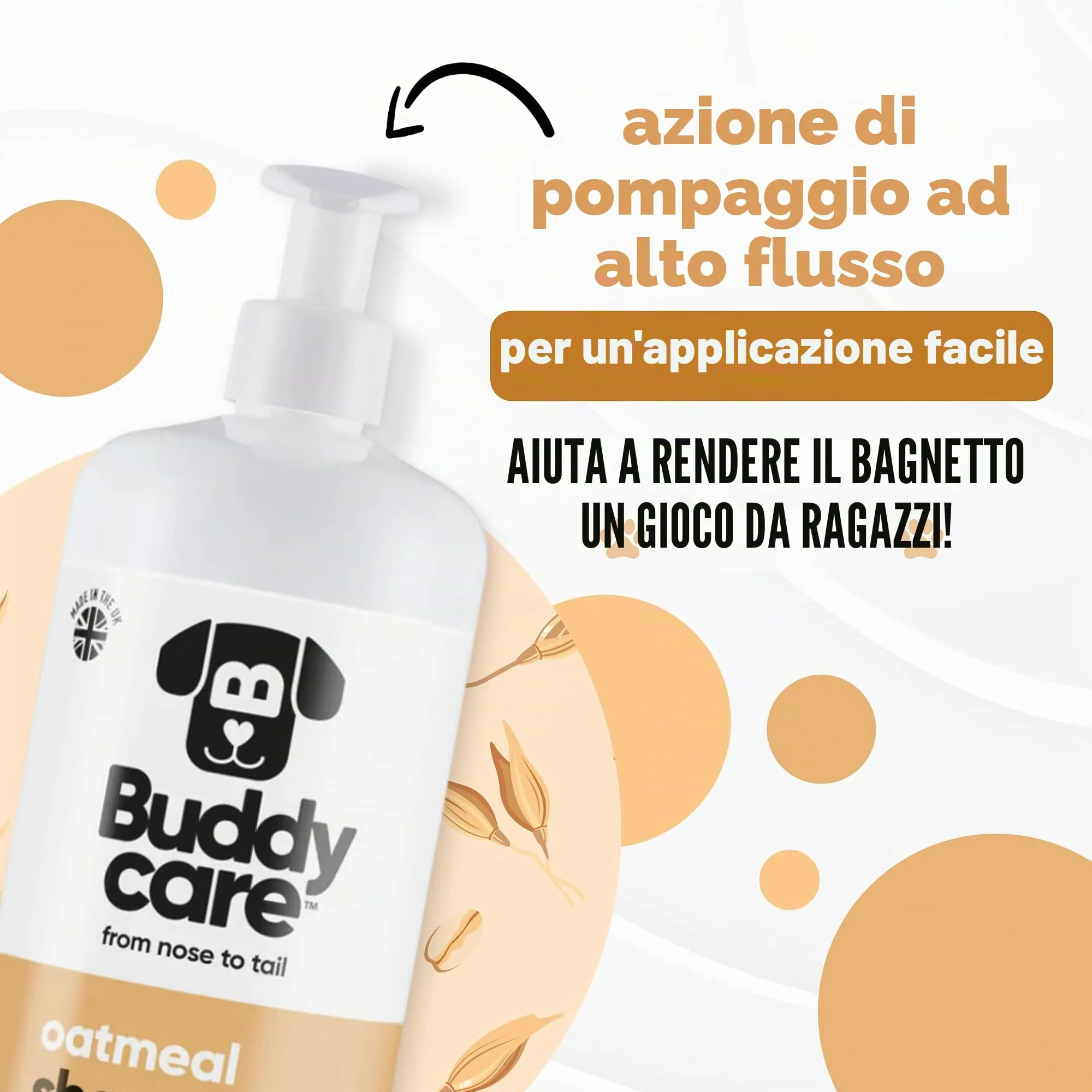 Buddycare Shampoo per cani alla farina d'avena, 1000 ml - immagine 6
