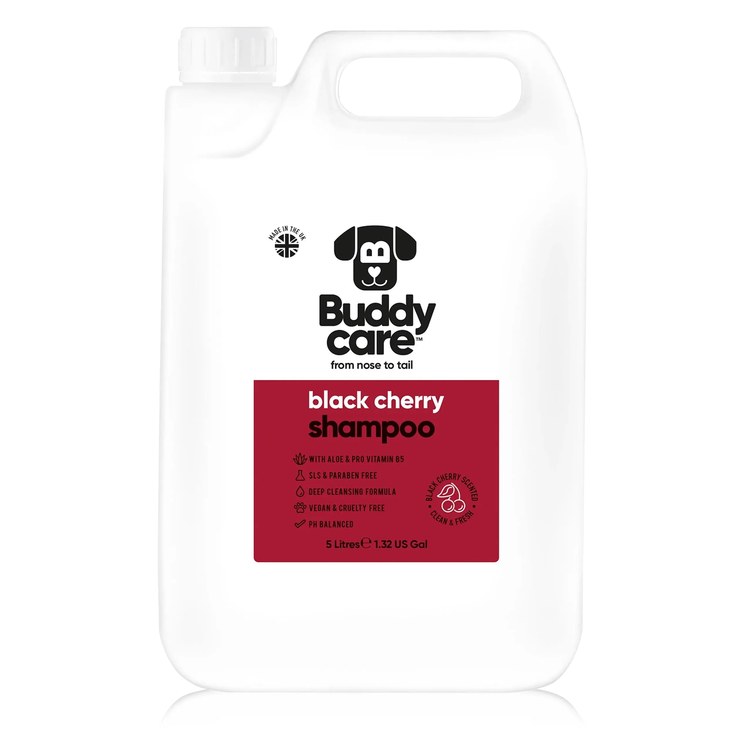 Buddycare Shampoo per cani con Aloe Vera e Pro Vitamina B5, Amarena, 5L - immagine 1
