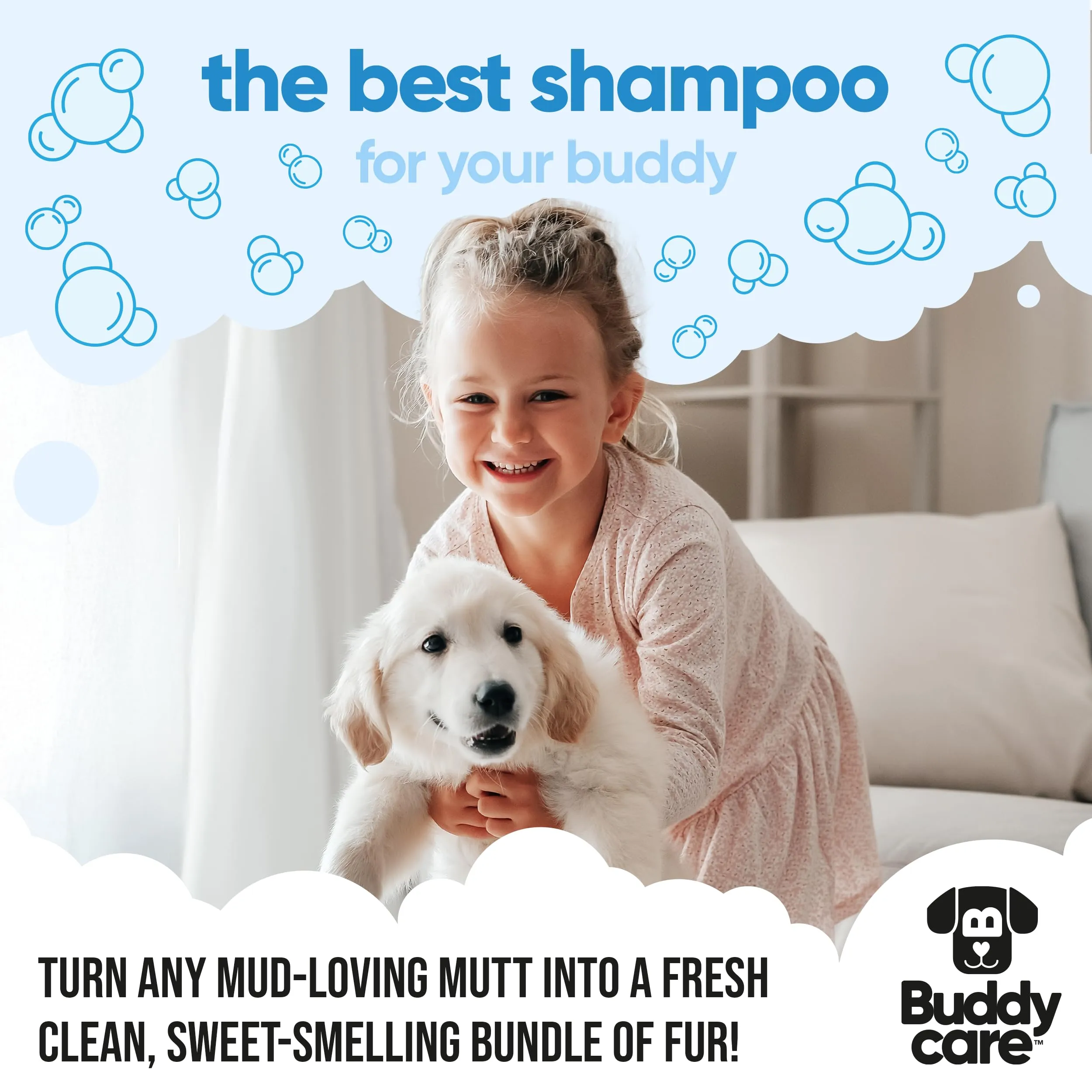 Buddycare Shampoo per cani al Bubblegum con Aloe Vera e Pro Vitamina B5, 1000ml - immagine 7