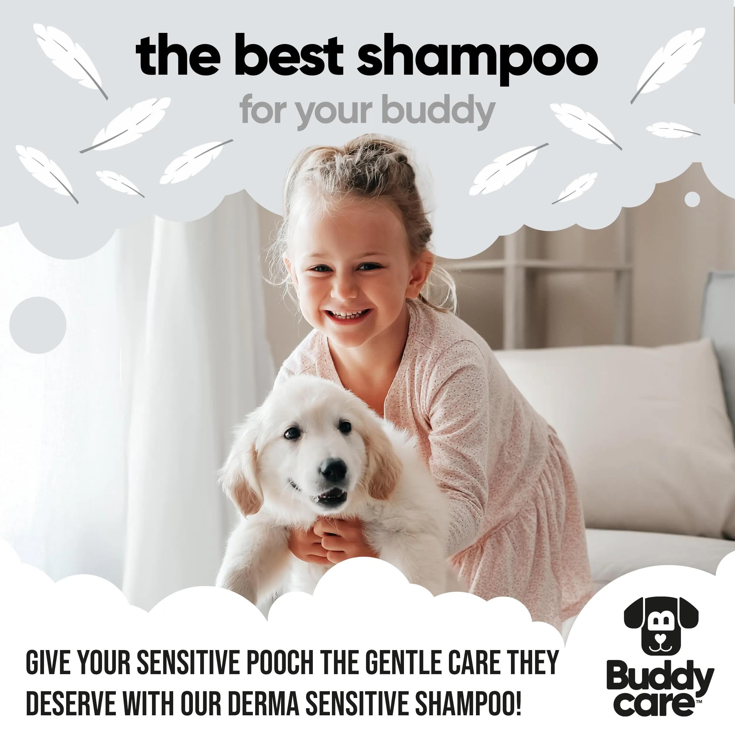 Buddycare Derma Sensitive Shampoo per cani pelli sensibili con aloe vera e pro vitamina B5, 1L - immagine 7